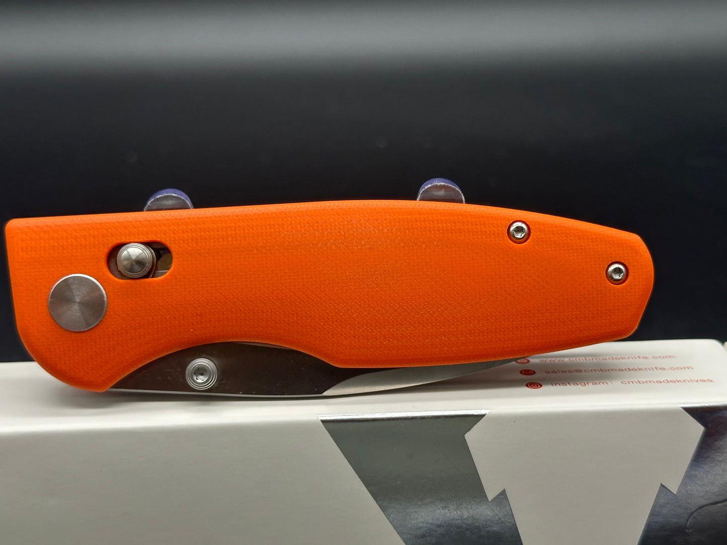 CMB Predator Orange G10 w/D2 blade