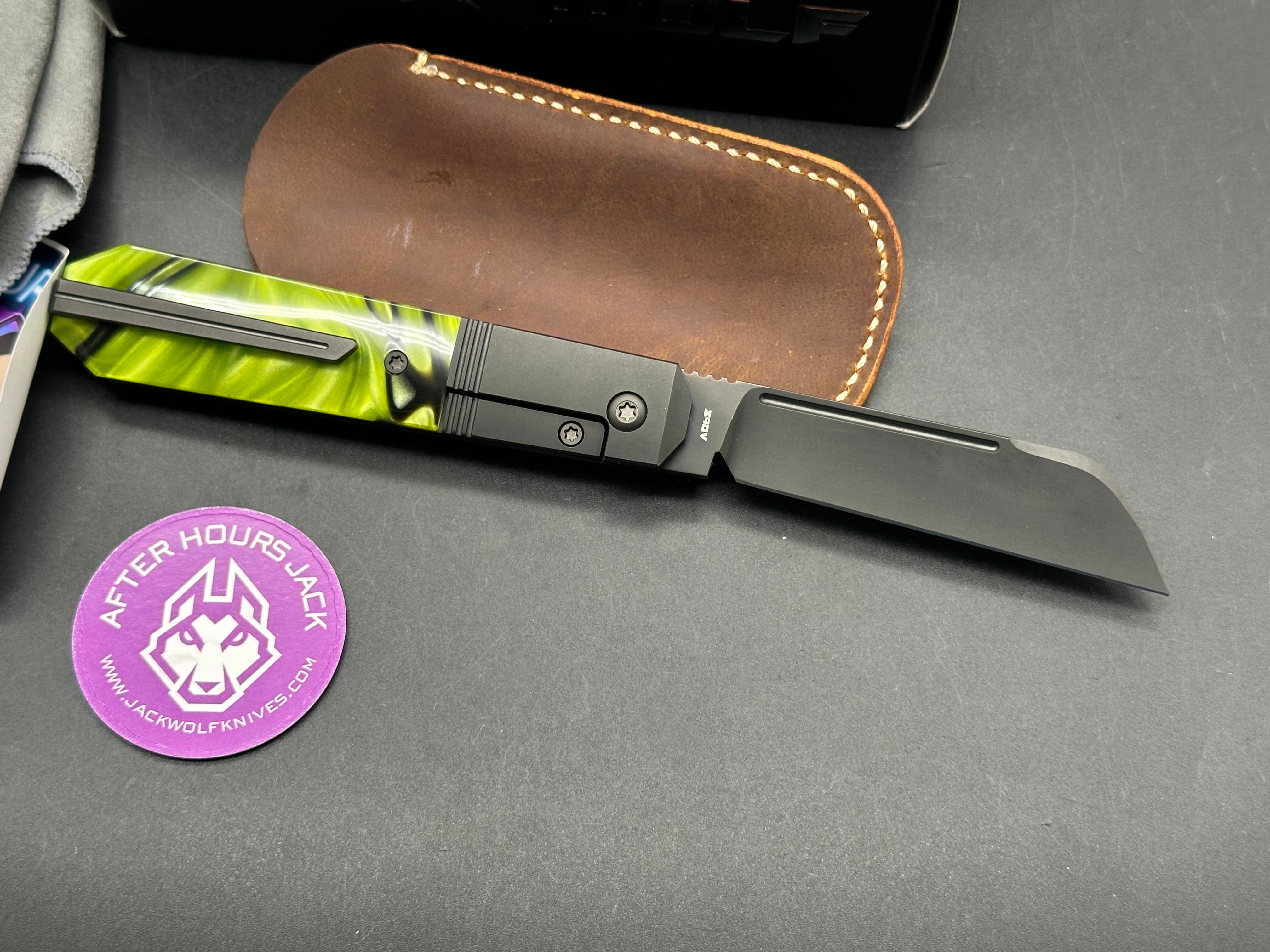 Jack Wolf Knives After Hours Jack "Toxic Green" Kirinite (3.15" DLC)