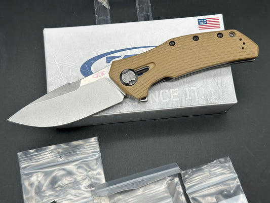 Zero Tolerance ZT 0308 Flipper Knife Coyote G10 (3.75" Stonewash)