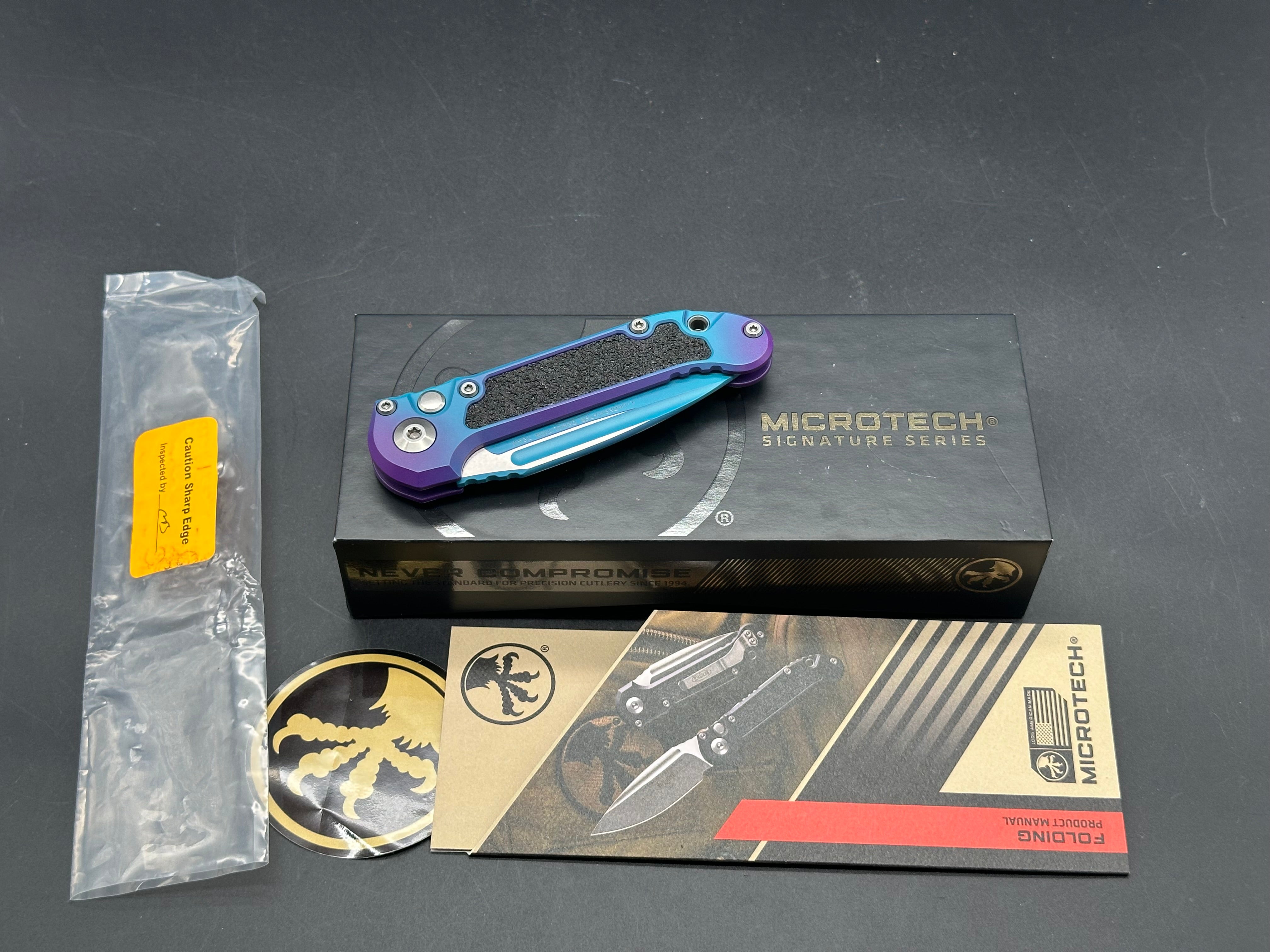 Microtech LUDT Gen III T/E SS Automatic Knife Aurora Al (3.5" Aurora)