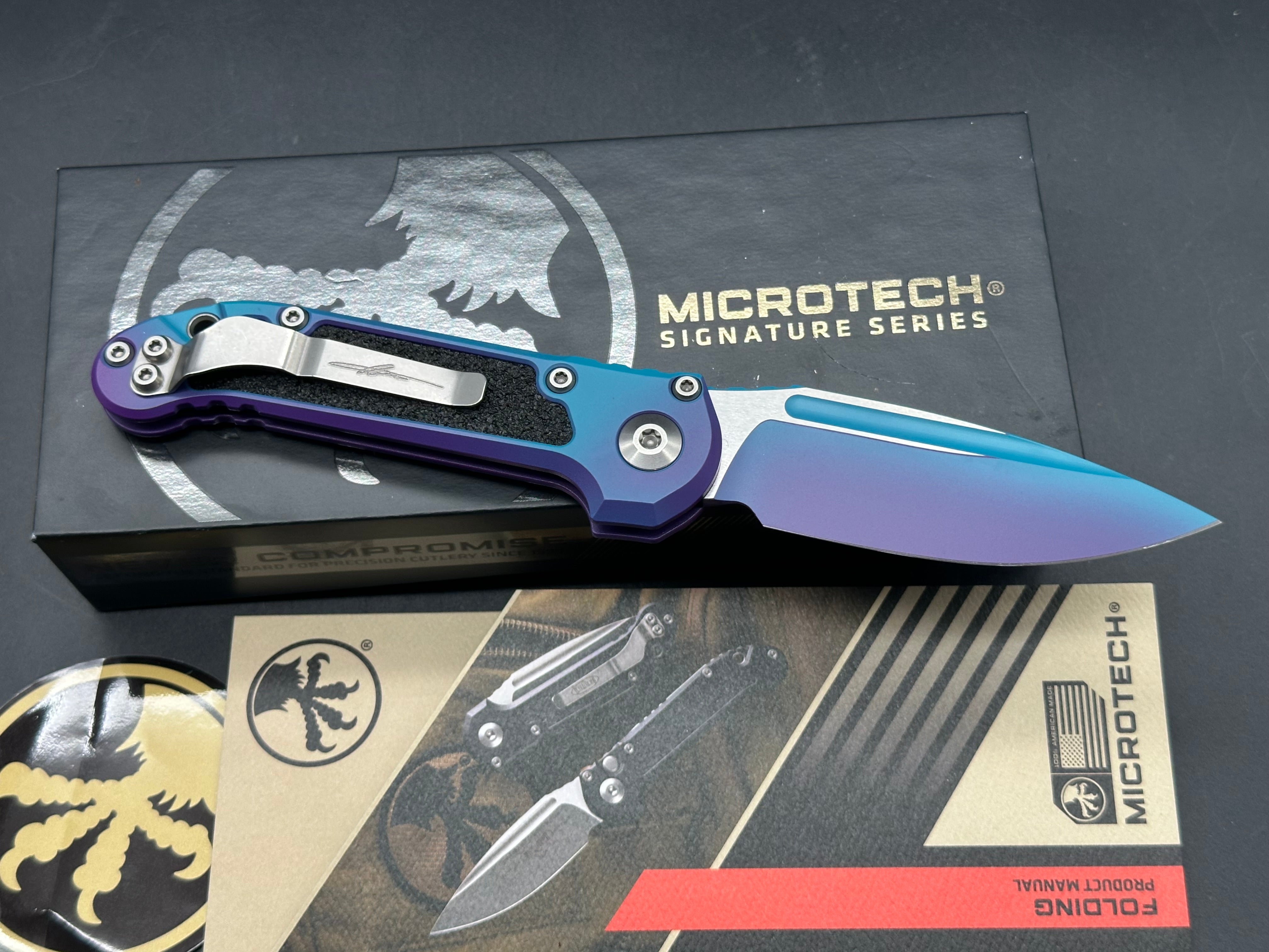 Microtech LUDT Gen III T/E SS Automatic Knife Aurora Al (3.5" Aurora)