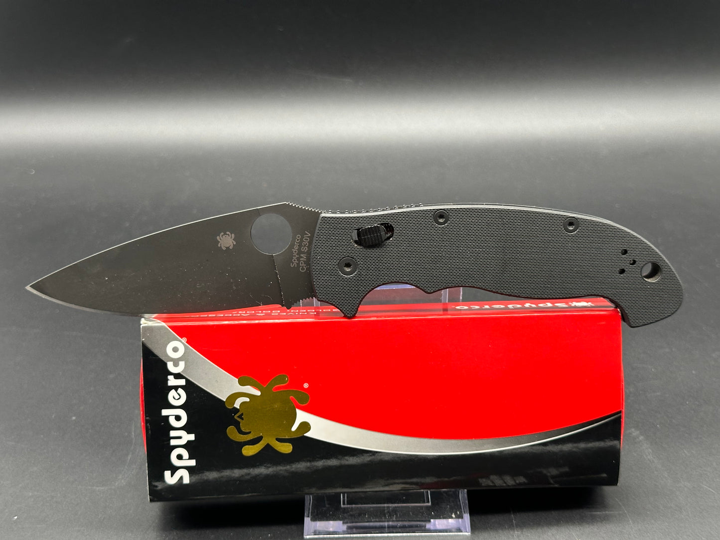 Spyderco Manix 2 XL Black G-10 Knife (3.88" Black)