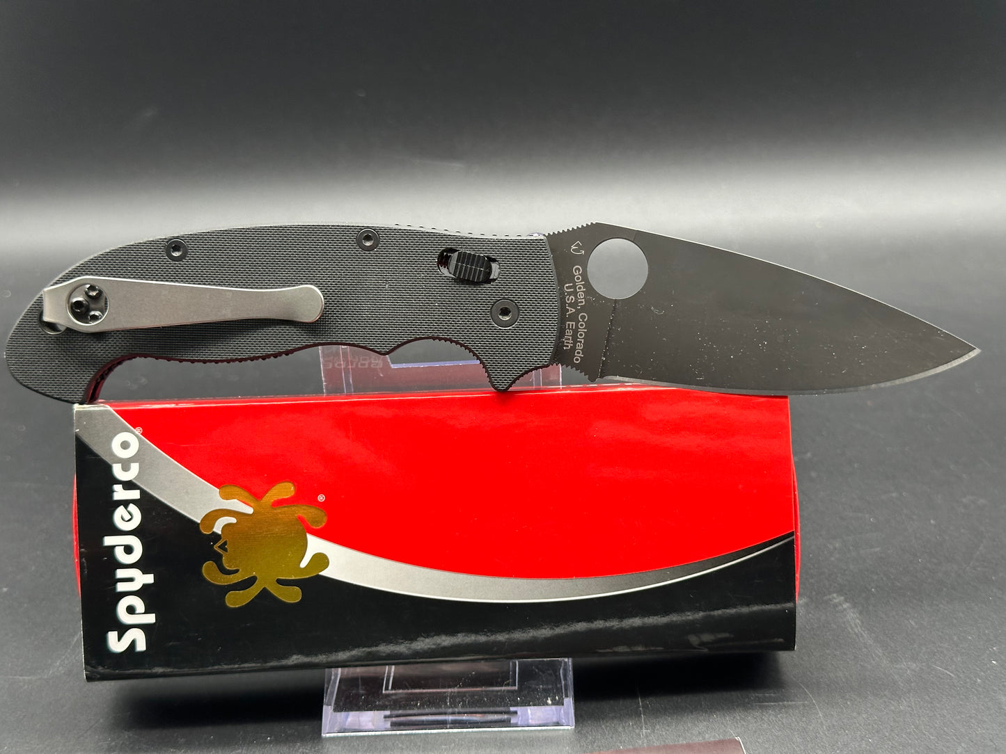 Spyderco Manix 2 XL Black G-10 Knife (3.88" Black)