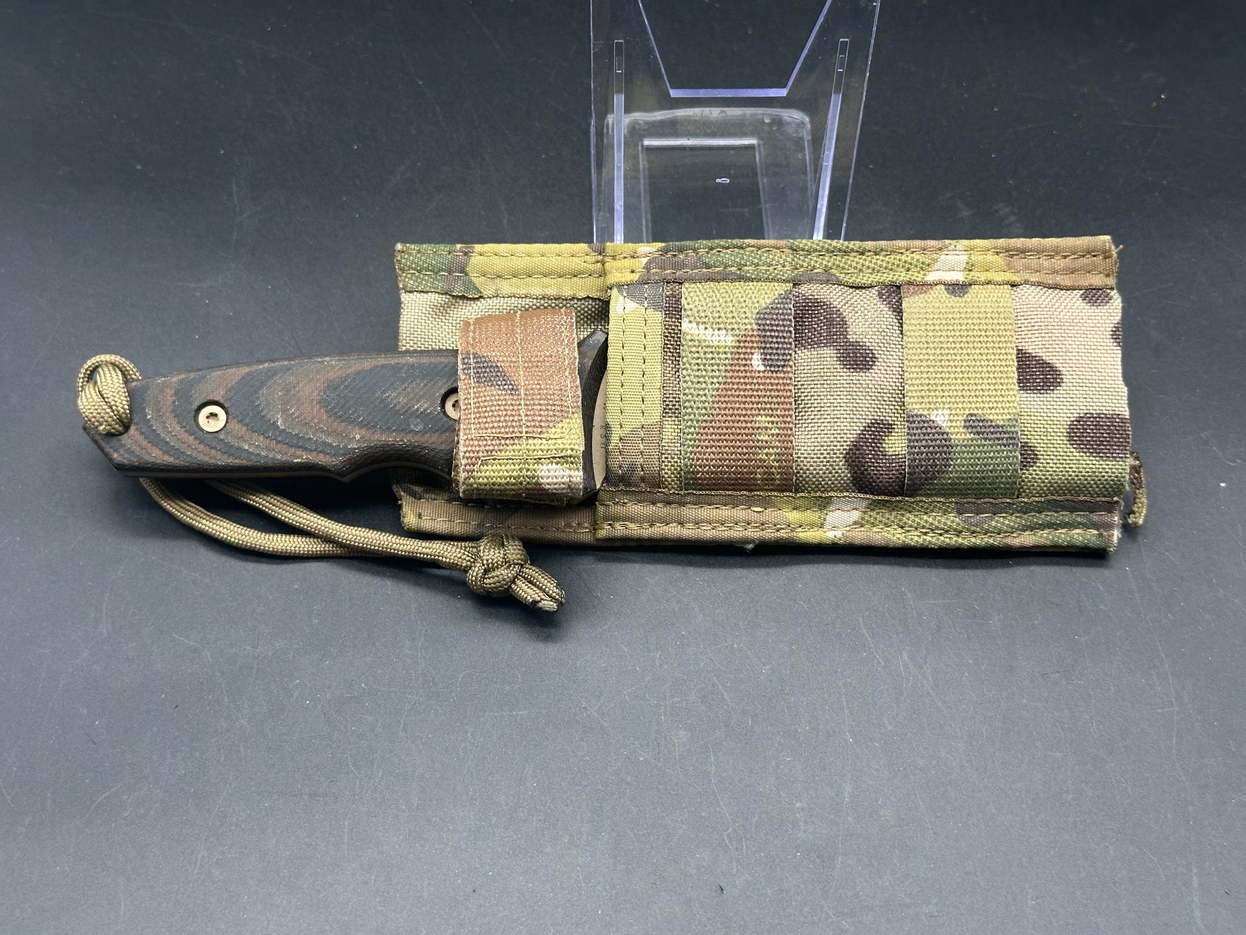 Spartan Blades Harsey TT Fixed Blade Knife Multi-Cam Micarta (4.5" FDE) Magnacut