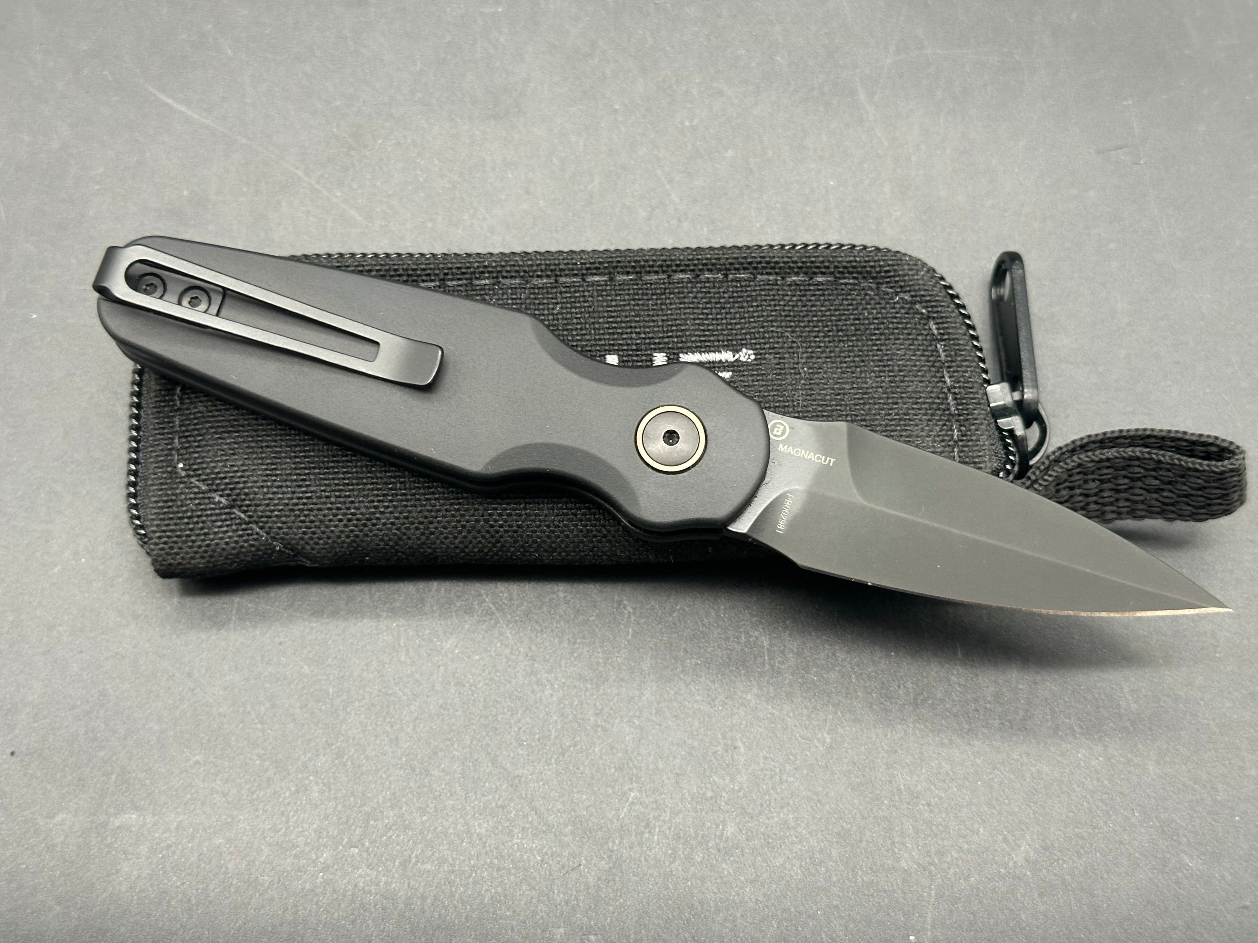 Hogue Ballista II Automatic Knife Black Aluminum + Ultem (2.6" Black MagnaCut)