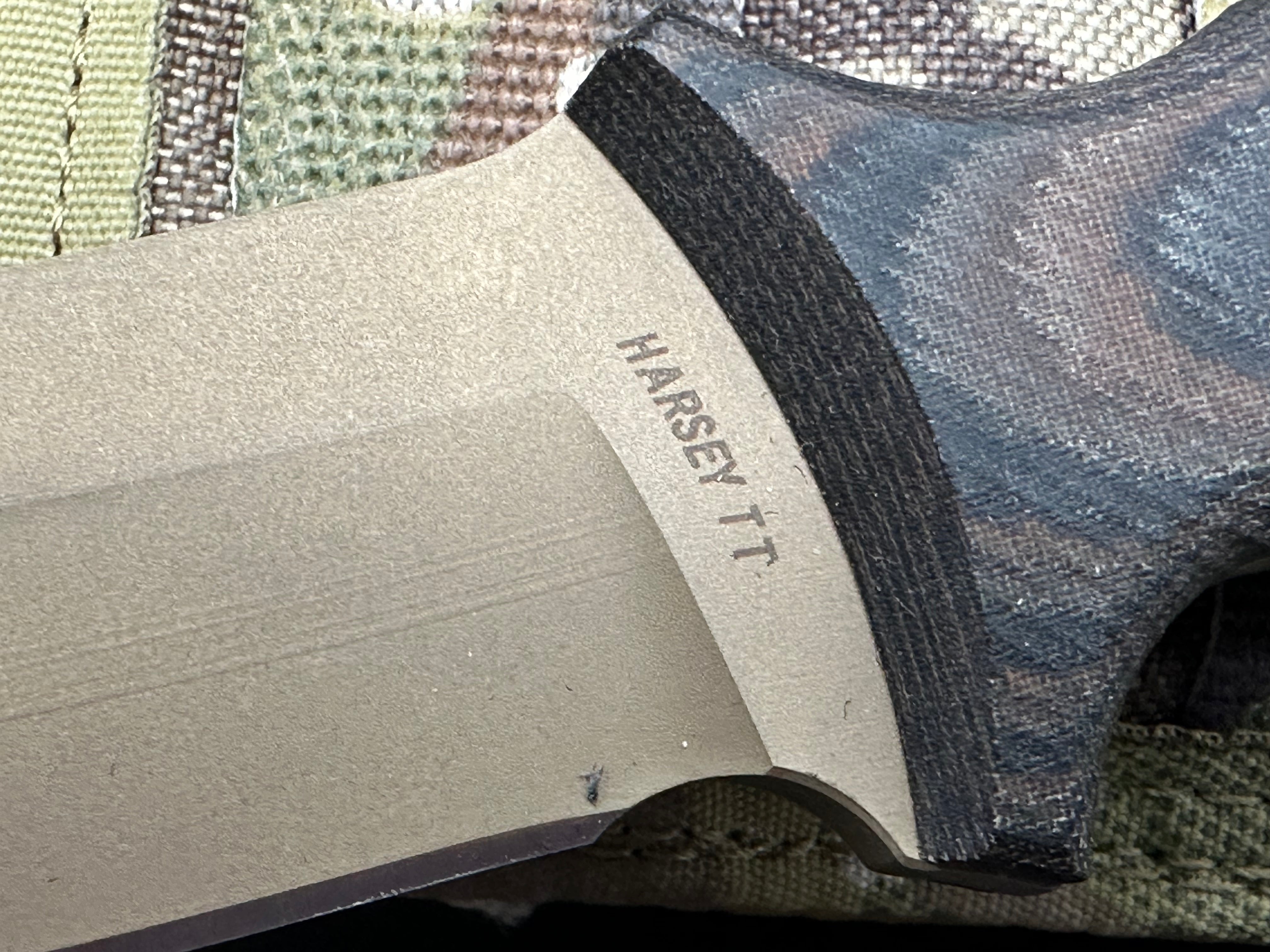 Spartan Blades Harsey TT Fixed Blade Knife Multi-Cam Micarta (4.5" FDE) Magnacut