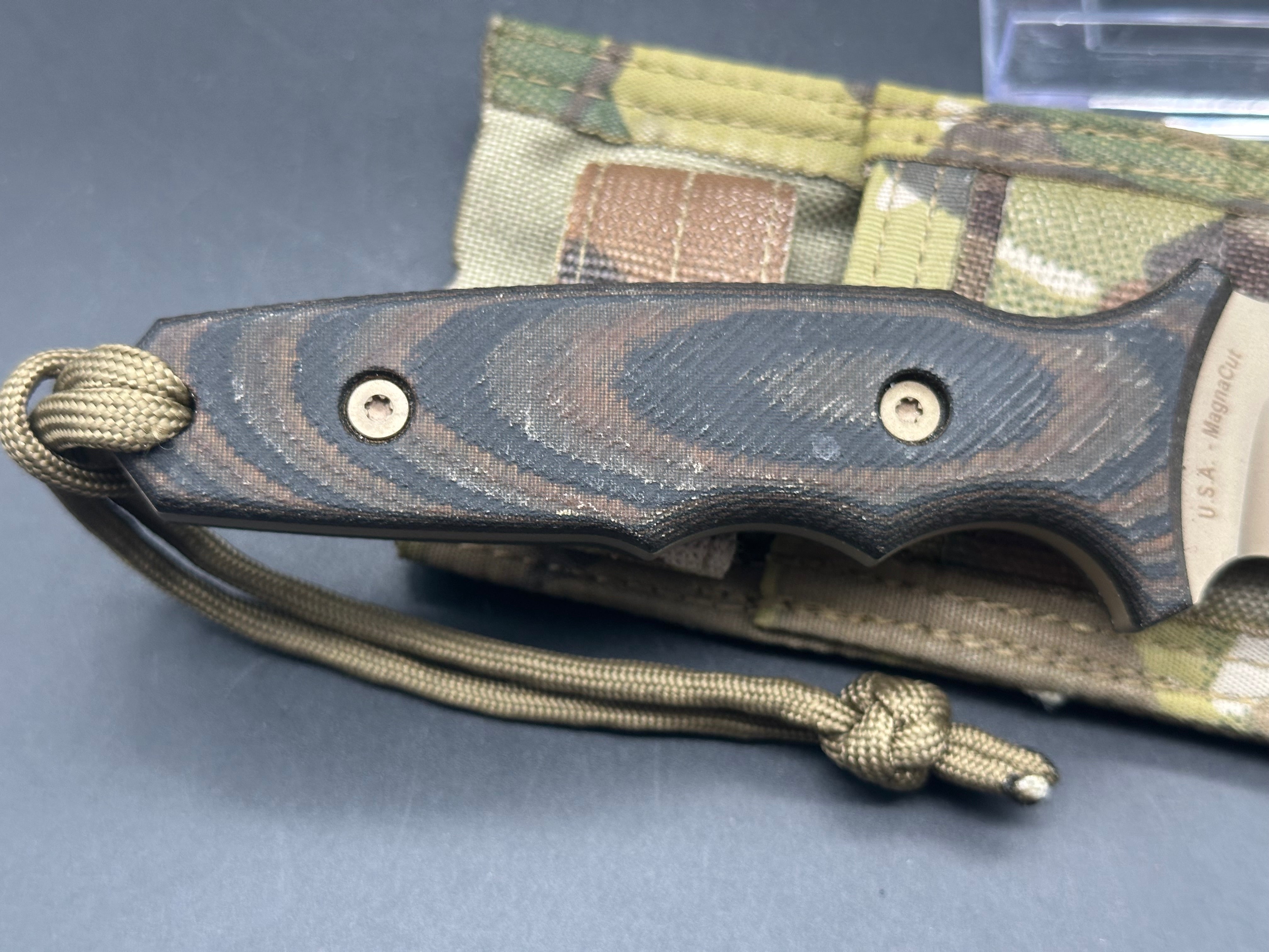 Spartan Blades Harsey TT Fixed Blade Knife Multi-Cam Micarta (4.5" FDE) Magnacut