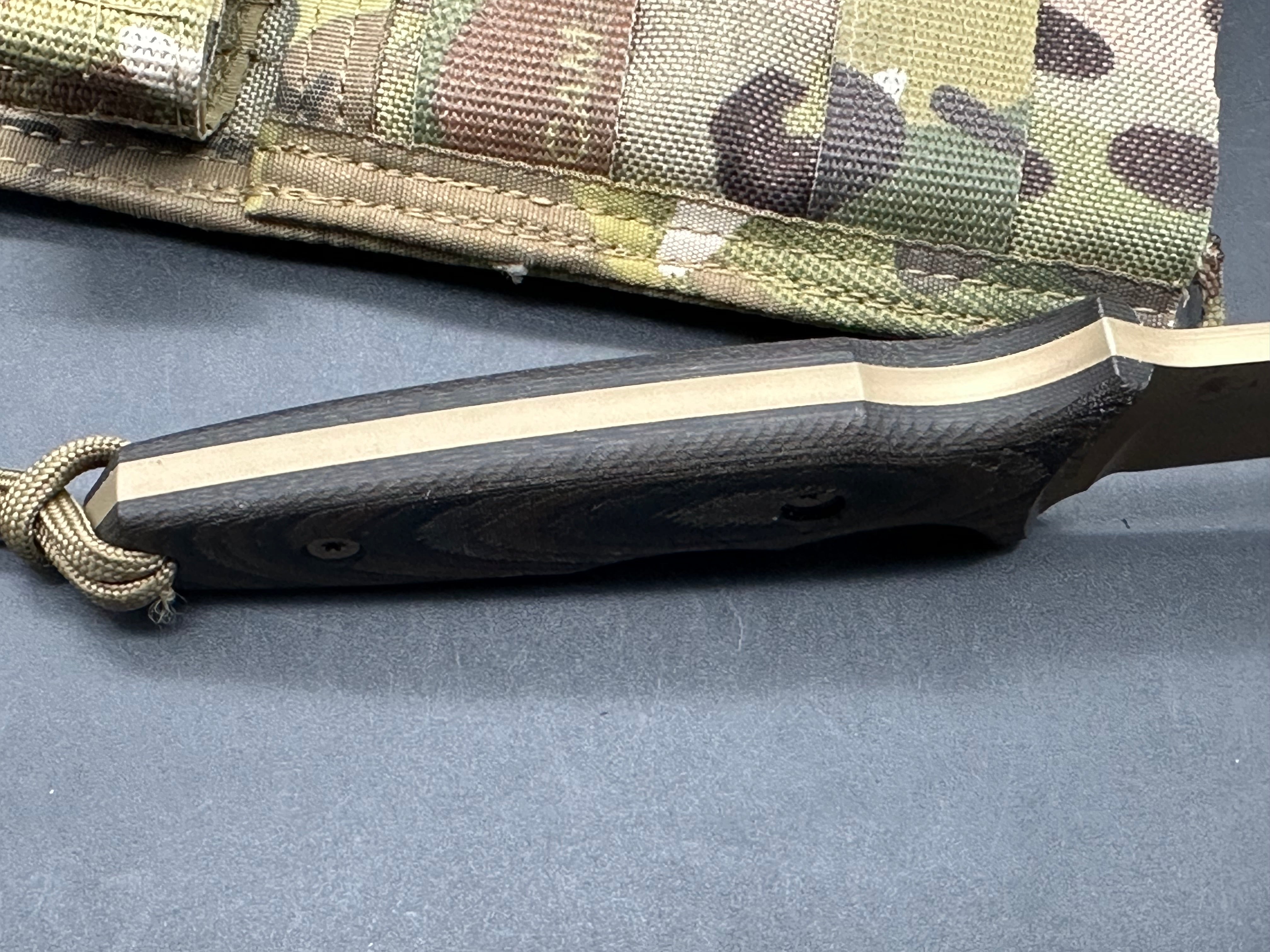 Spartan Blades Harsey TT Fixed Blade Knife Multi-Cam Micarta (4.5" FDE) Magnacut
