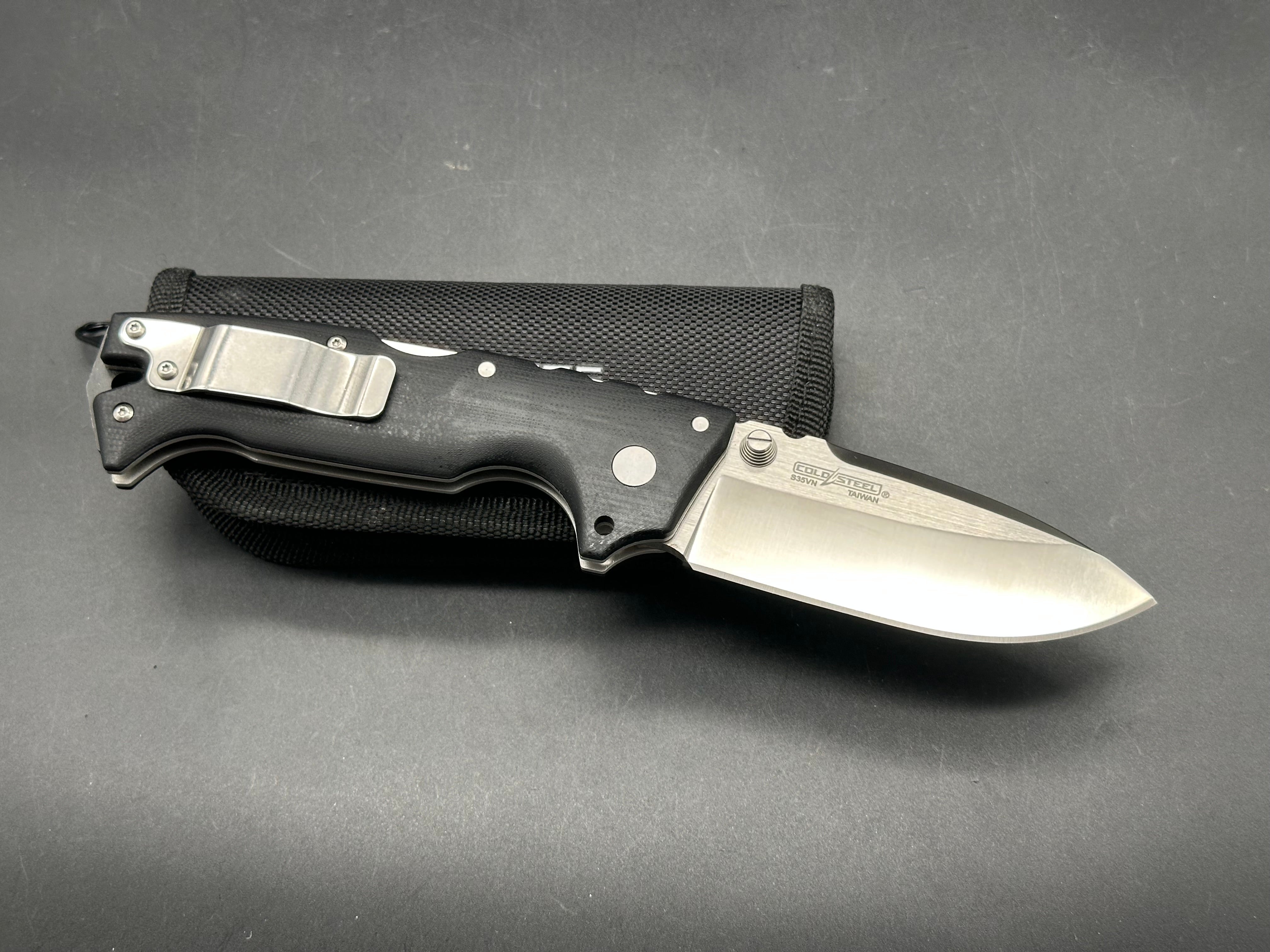 Cold Steel Demko AD-10 Tri-Ad Lock Knife Black G-10 (3.5" Satin S35VN)