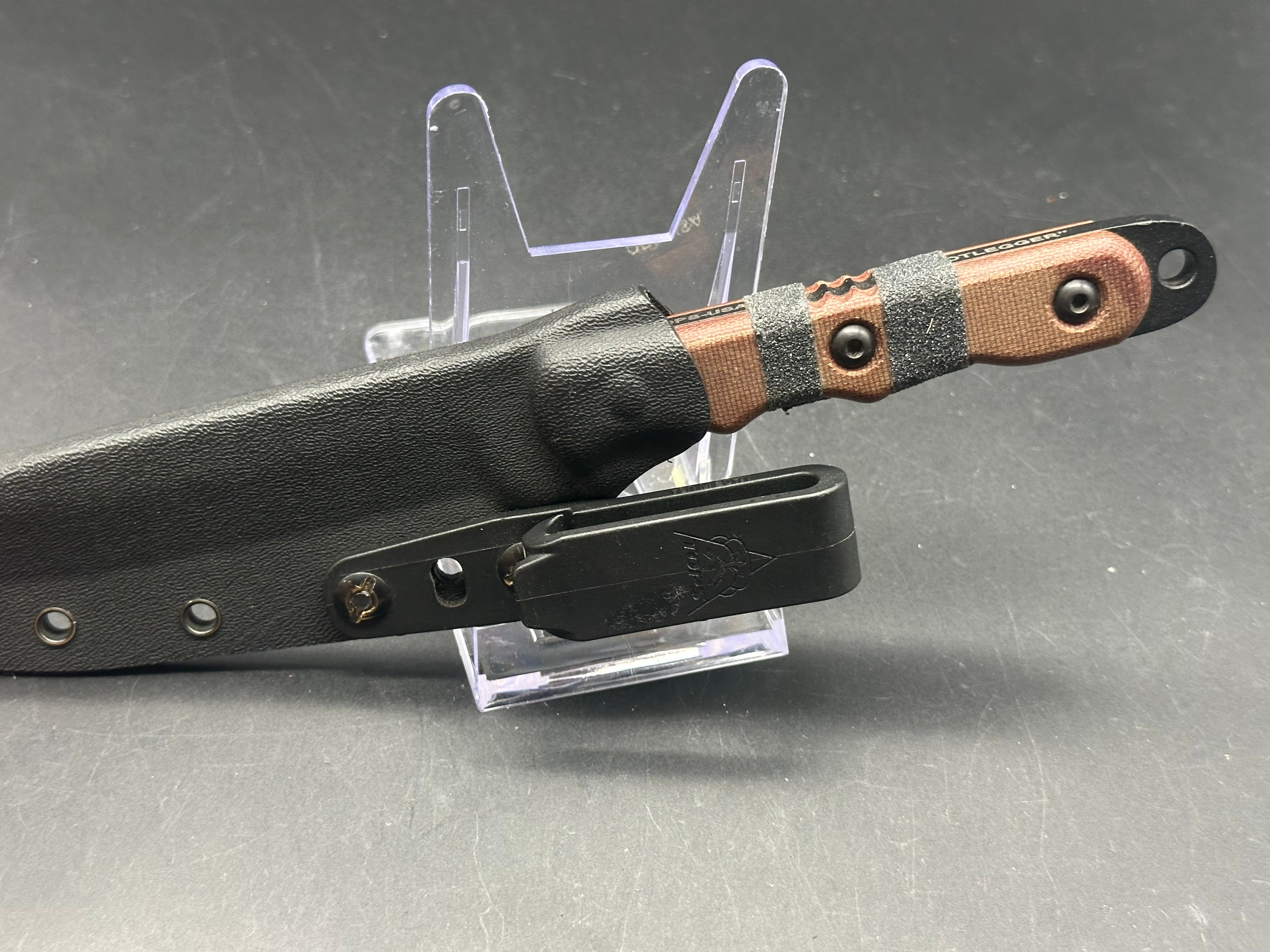 TOPS Knives Ranger Bootlegger 2 Fixed Blade Knife (5" Black Plain)