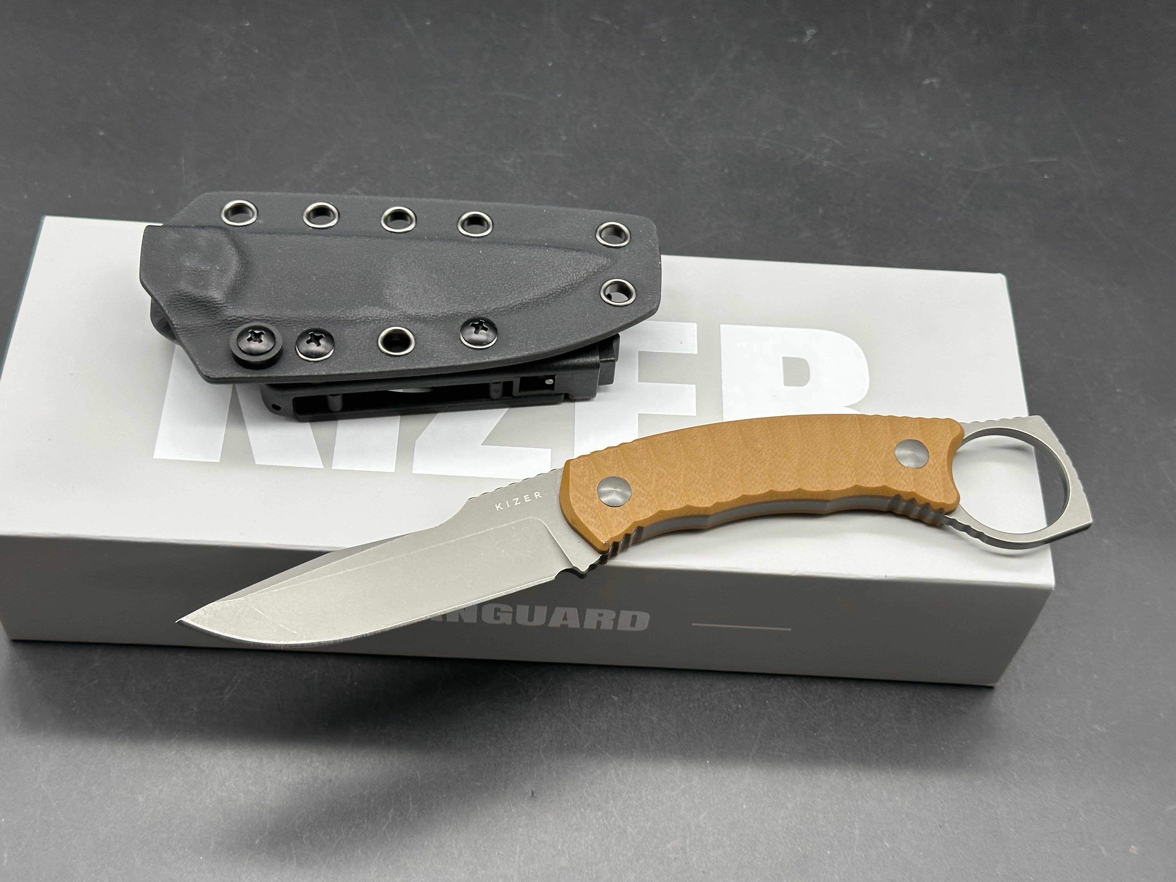 Kizer Billy Bones | Deep-Grooved G10 Handle｜Lightweight Tactical | AEB-L | Fixed Blade