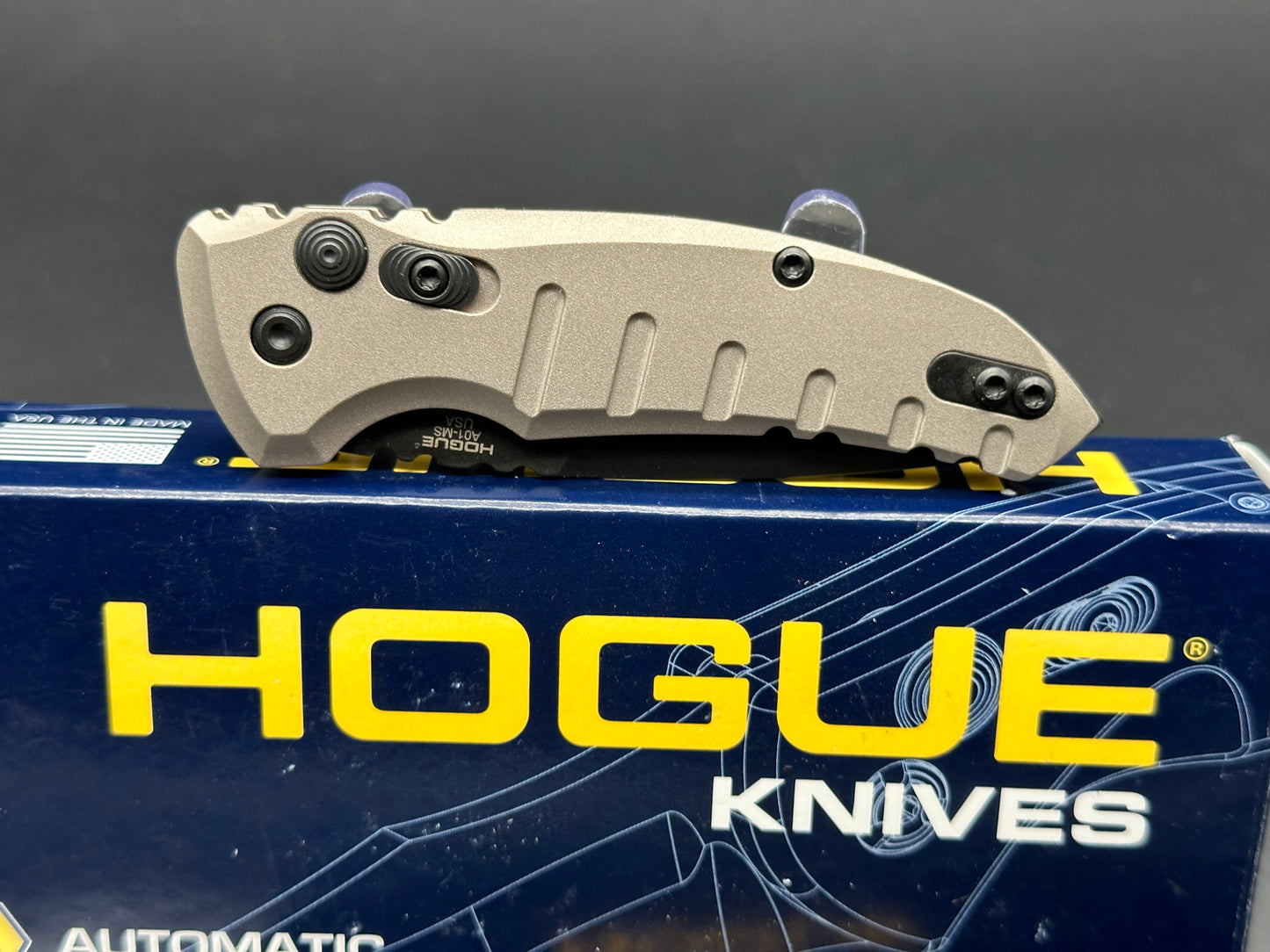 Hogue Knives A01 Microswitch Automatic Knife Flat Dark Earth (2.6" Black)