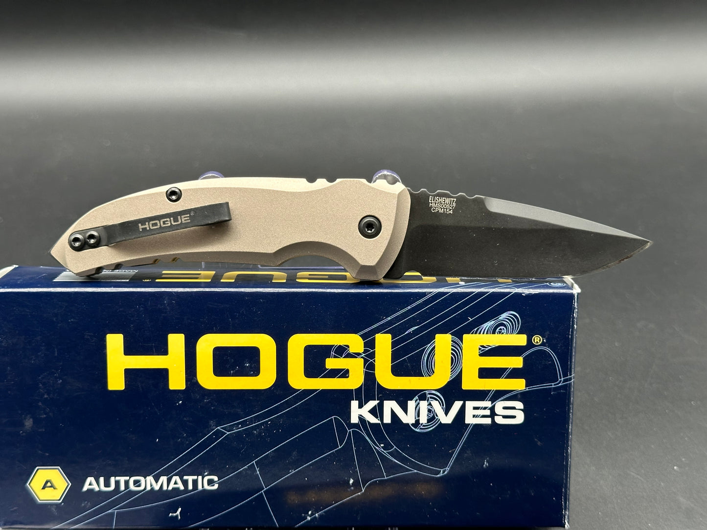 Hogue Knives A01 Microswitch Automatic Knife Flat Dark Earth (2.6" Black)