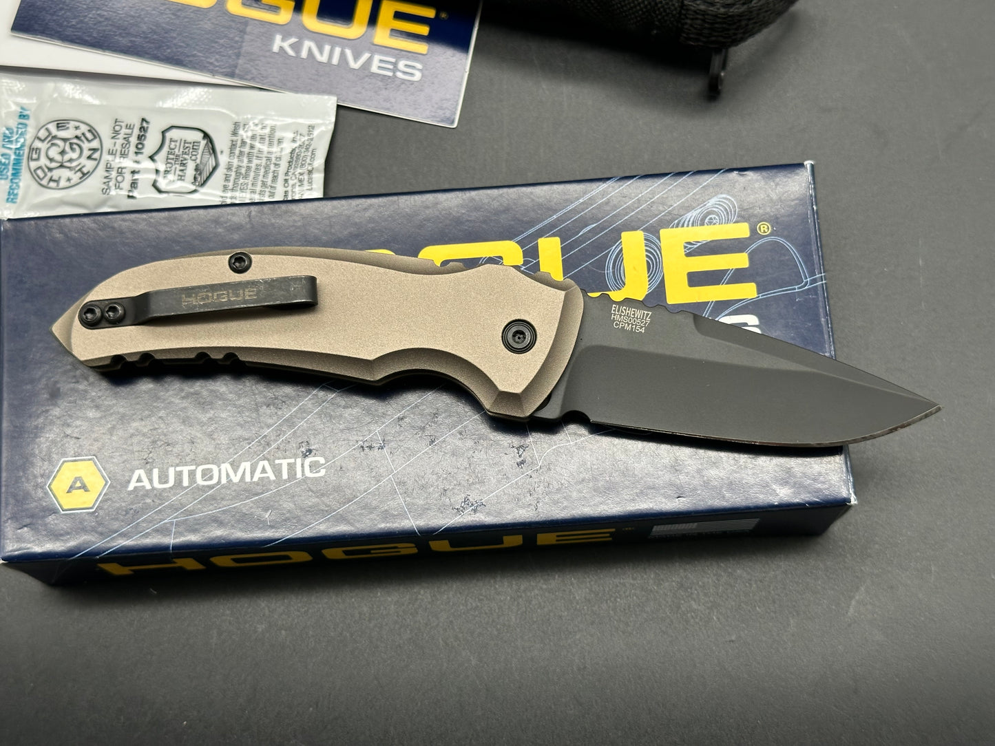 Hogue Knives A01 Microswitch Automatic Knife Flat Dark Earth (2.6" Black)