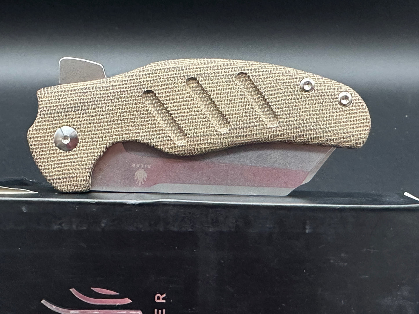 Kizer Vanguard Sheepdog Liner Lock Knife Green Micarta (3.2" Stonewash)