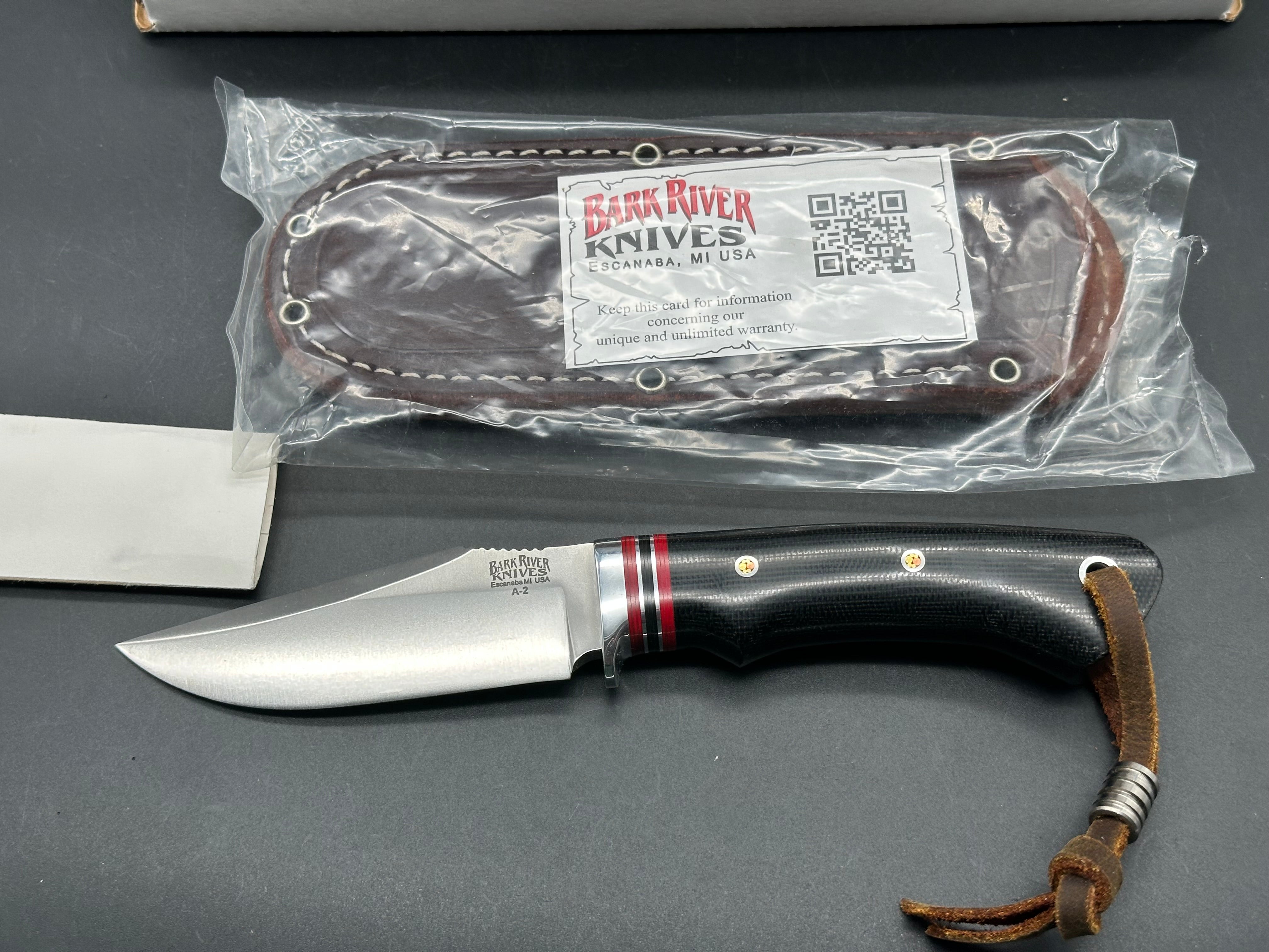 Bark River Handy Hunter black canvas micarta A-2 steel First Production