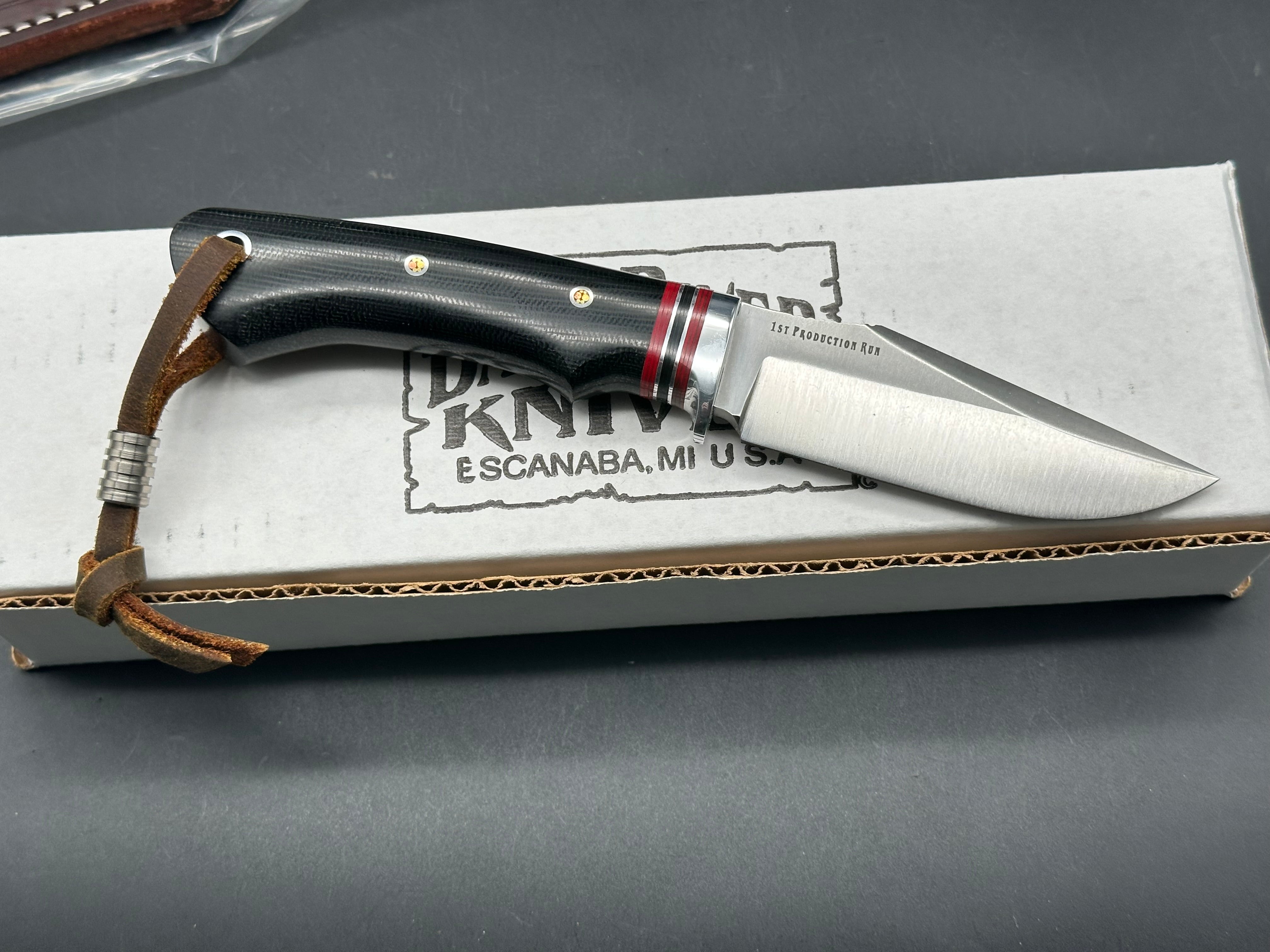 Bark River Handy Hunter black canvas micarta A-2 steel First Production