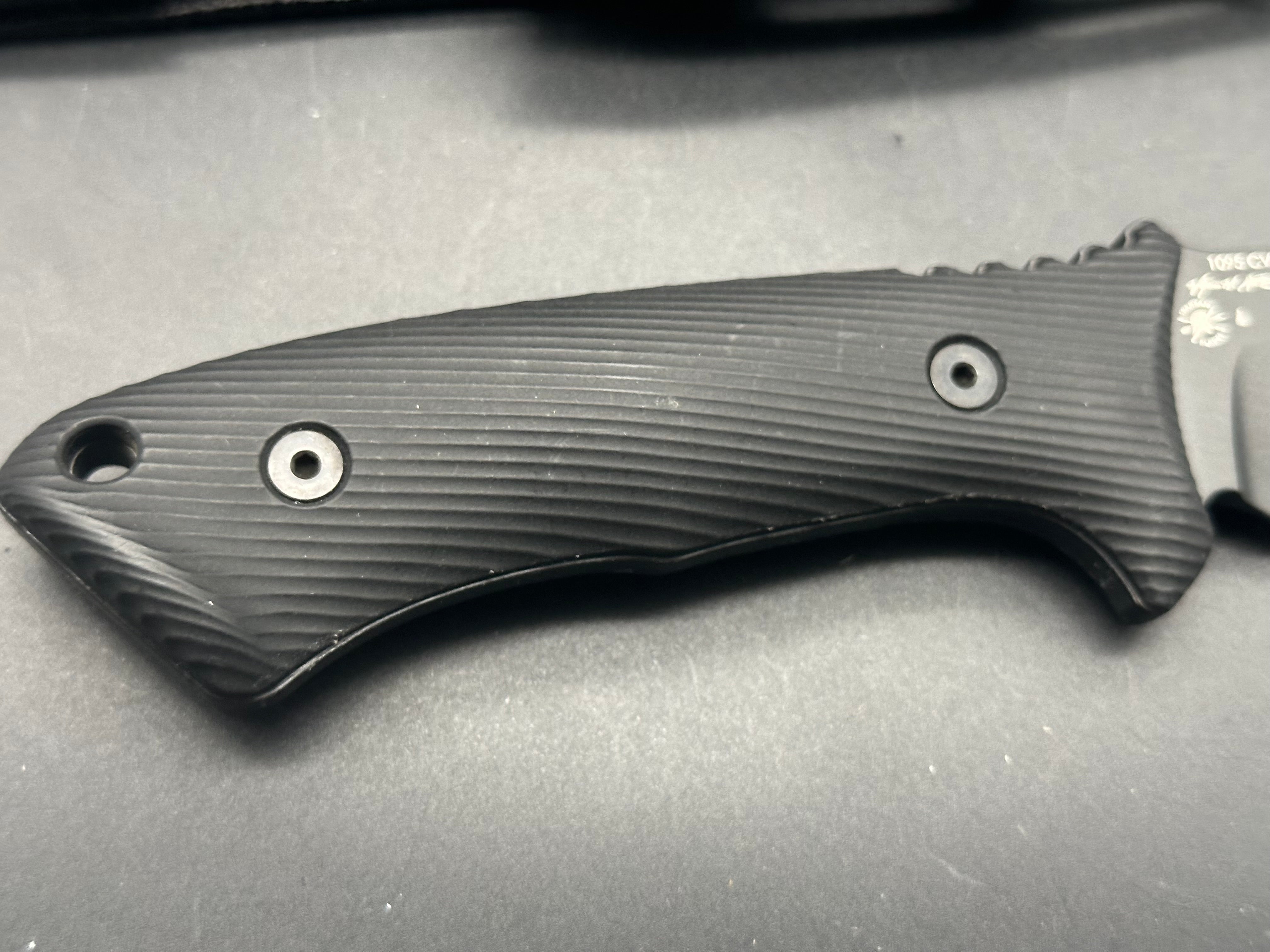 Spartan Blades Harsey Fighter Fixed Blade Knife Black Polymer (6.1" Black)