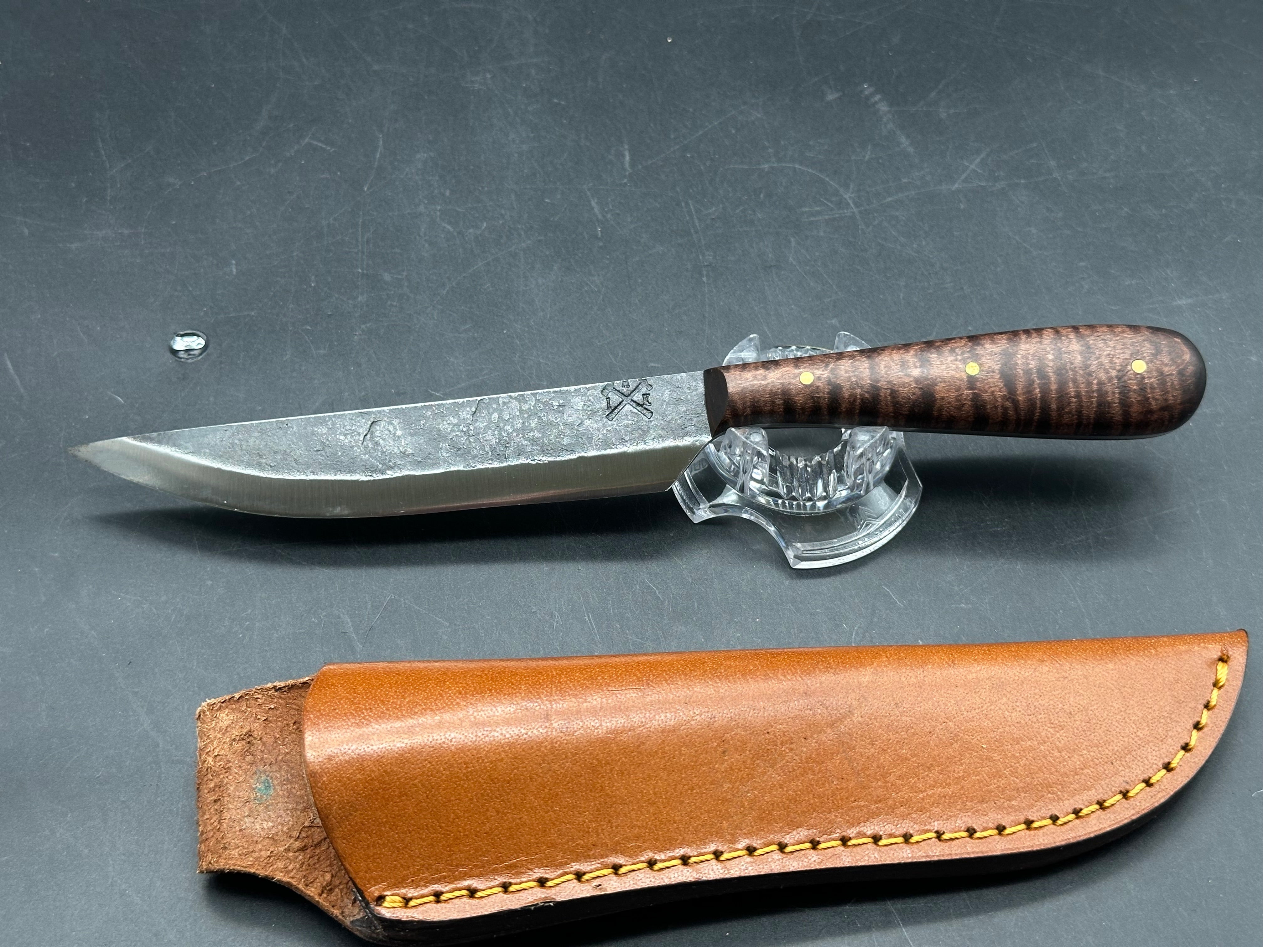 Indy Hammered Knives - French Trade Knife Fixed blade Jeff White Limited Edition