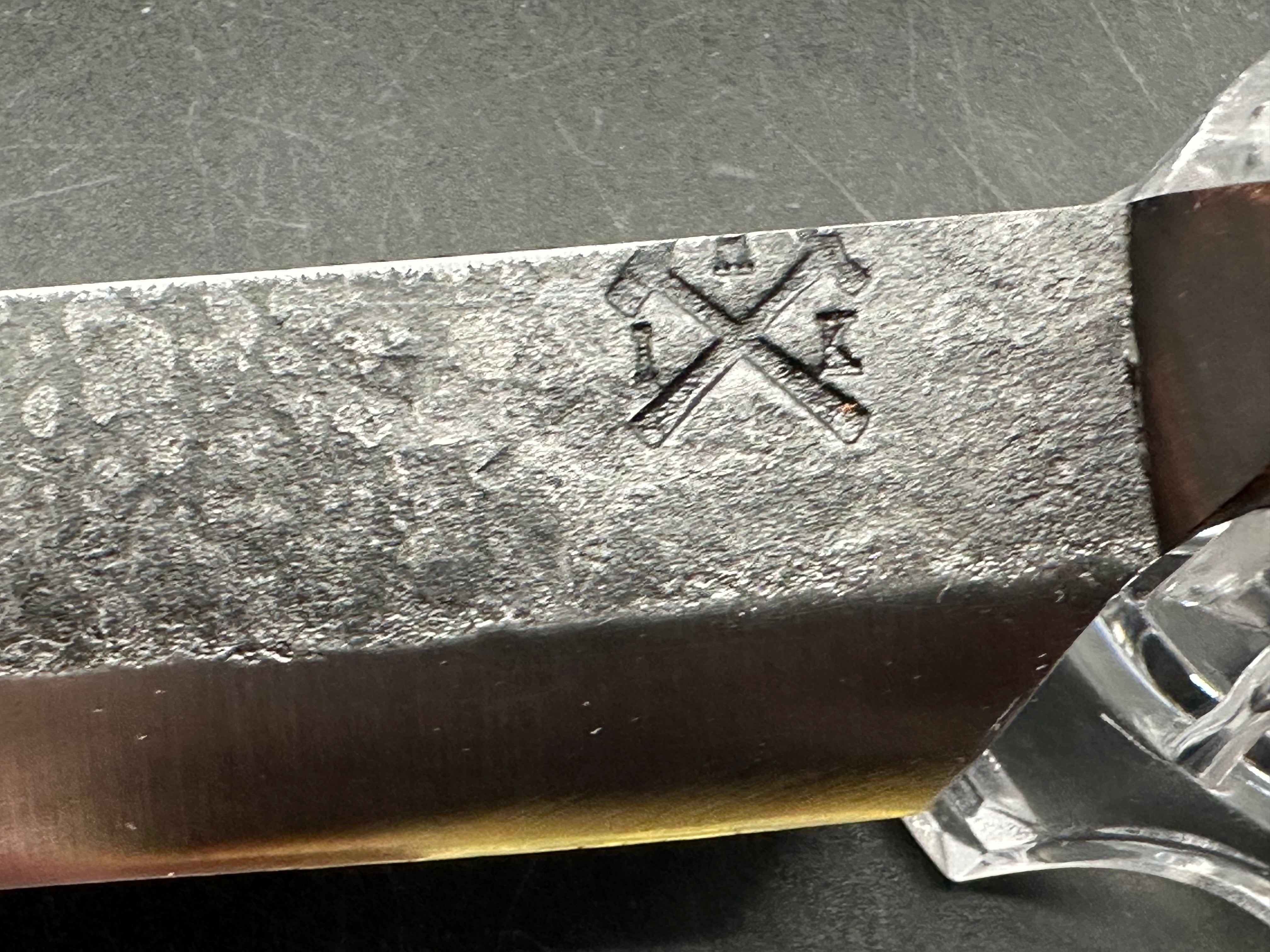 Indy Hammered Knives - French Trade Knife Fixed blade Jeff White Limited Edition