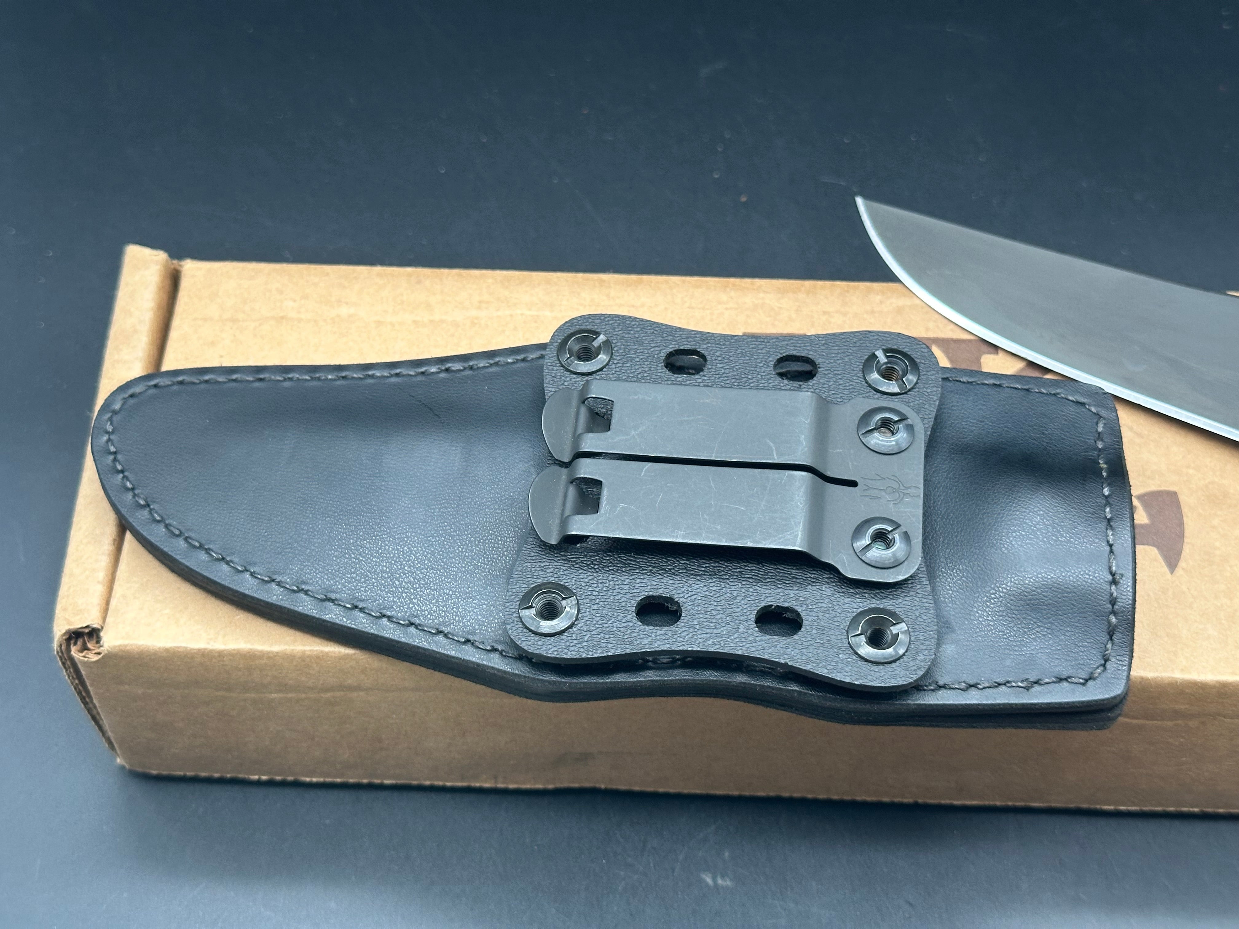 Winkler Field Knife Sculpted black micarta handle