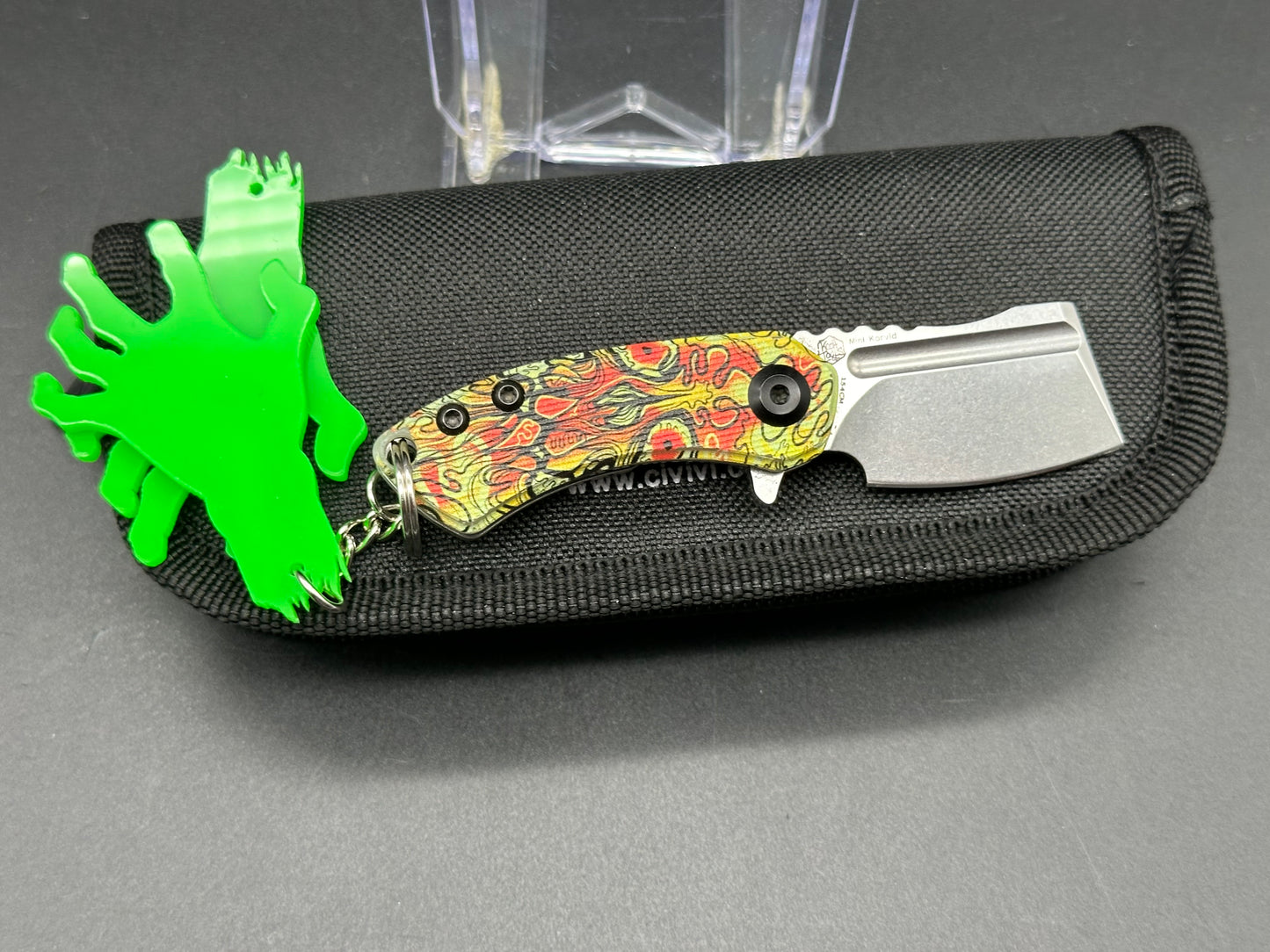 Kansept Mini Korvid Liner Lock Undead Print-Yellow G10