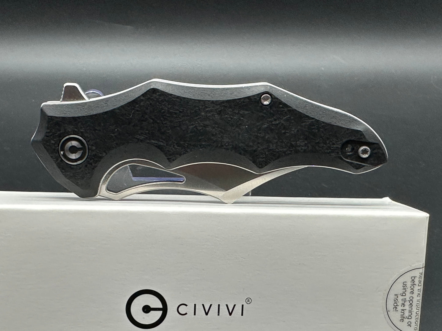 CIVIVI CHIRO FOLDING KNIFE BLACK HANDLE 14C28N CLIP POINT PLAIN EDGE SATIN