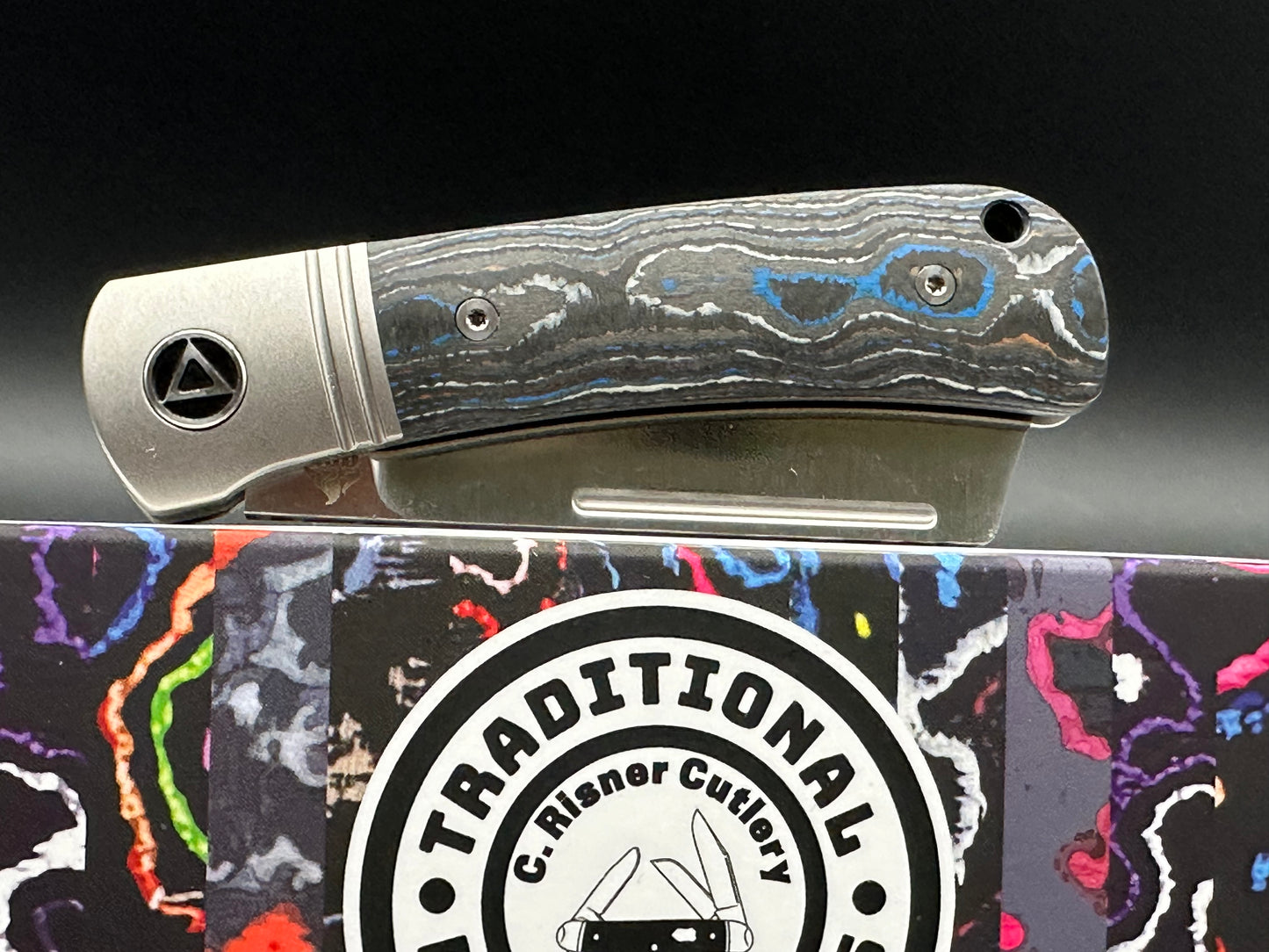 QSP Hedgehog Slip Joint (C.Risner Exclusive), 2.875" M390 Satin Blade with 90s CamoCarbon Handle