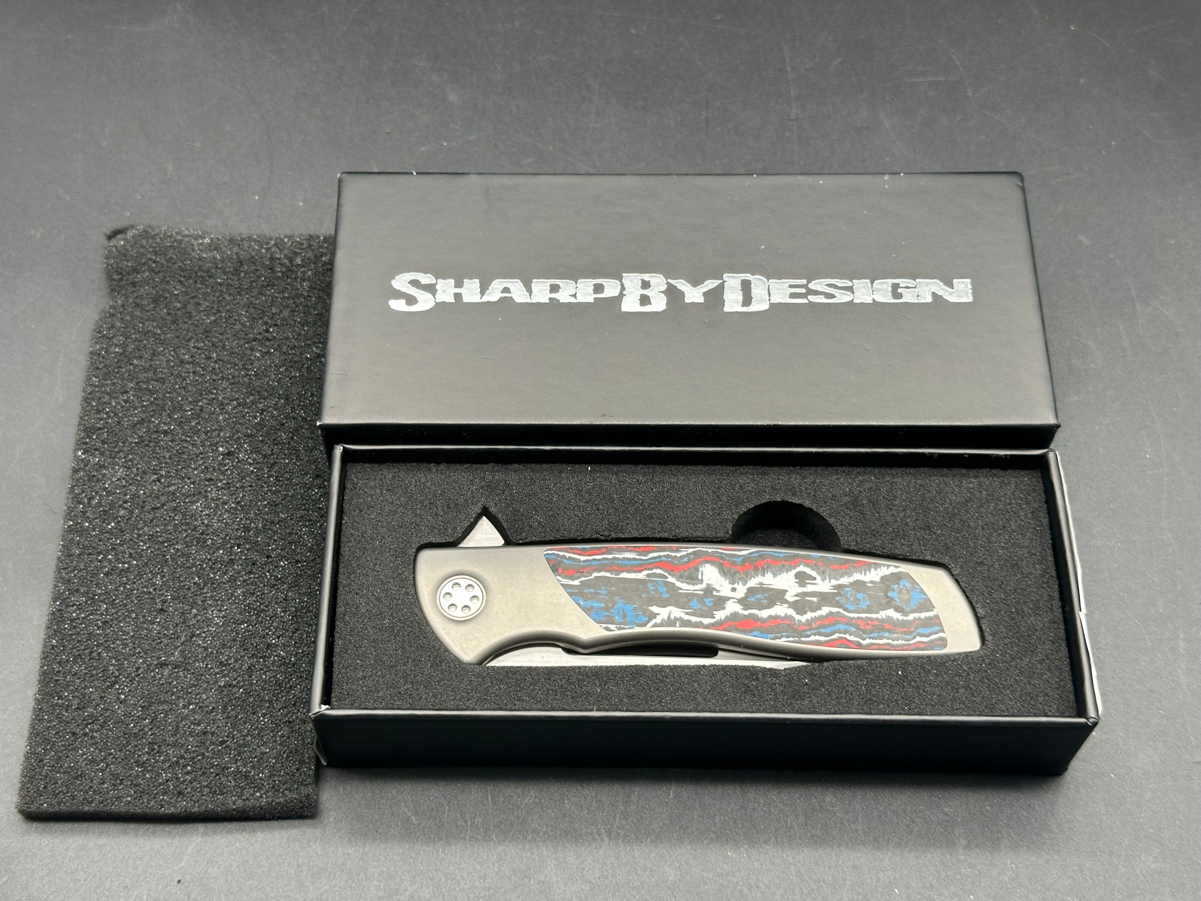 Sharp By Design Mini Evo Flipper Knife Nebula (3.25" Satin Harpoon)