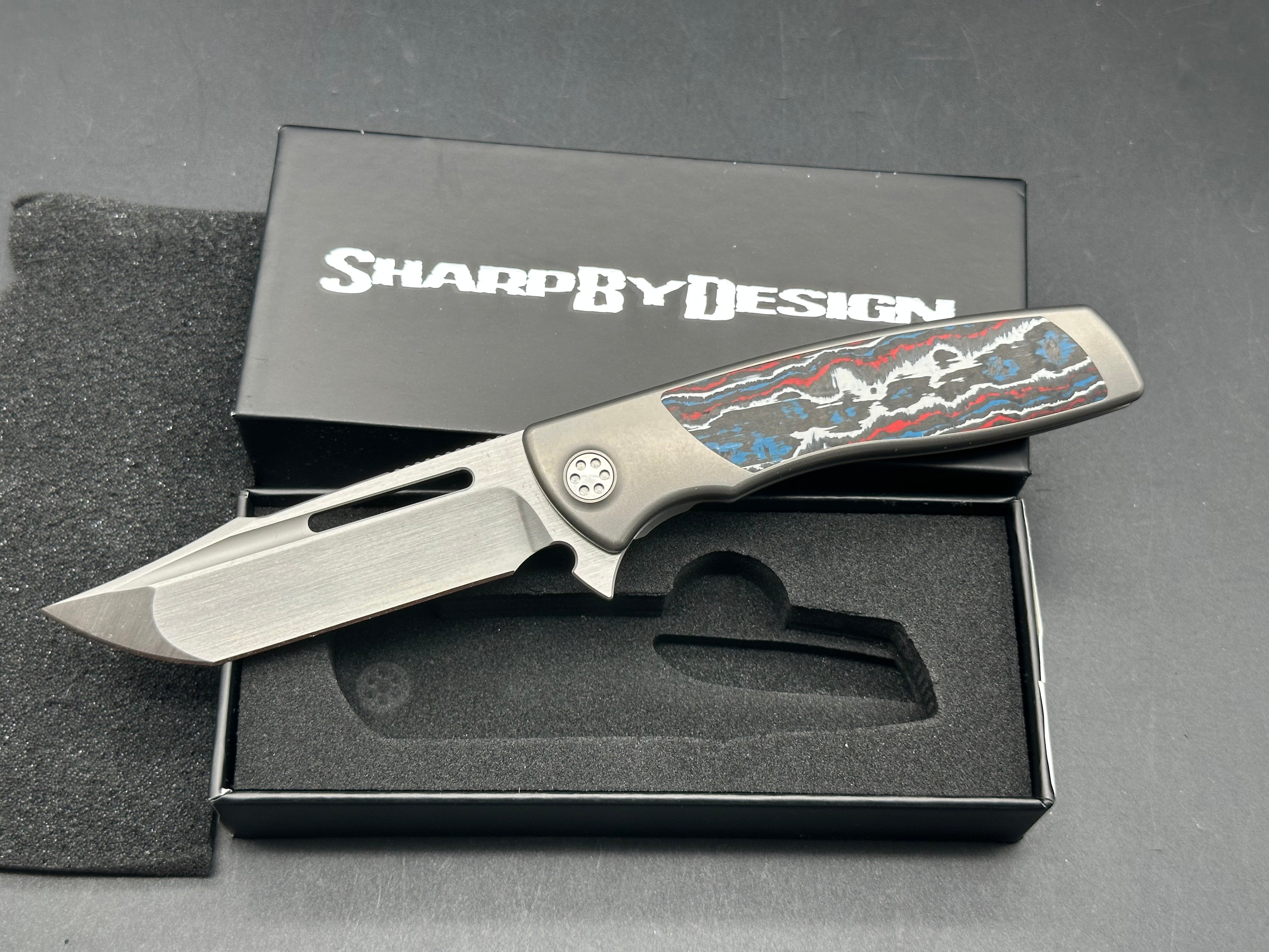Sharp By Design Mini Evo Flipper Knife Nebula (3.25" Satin Harpoon)