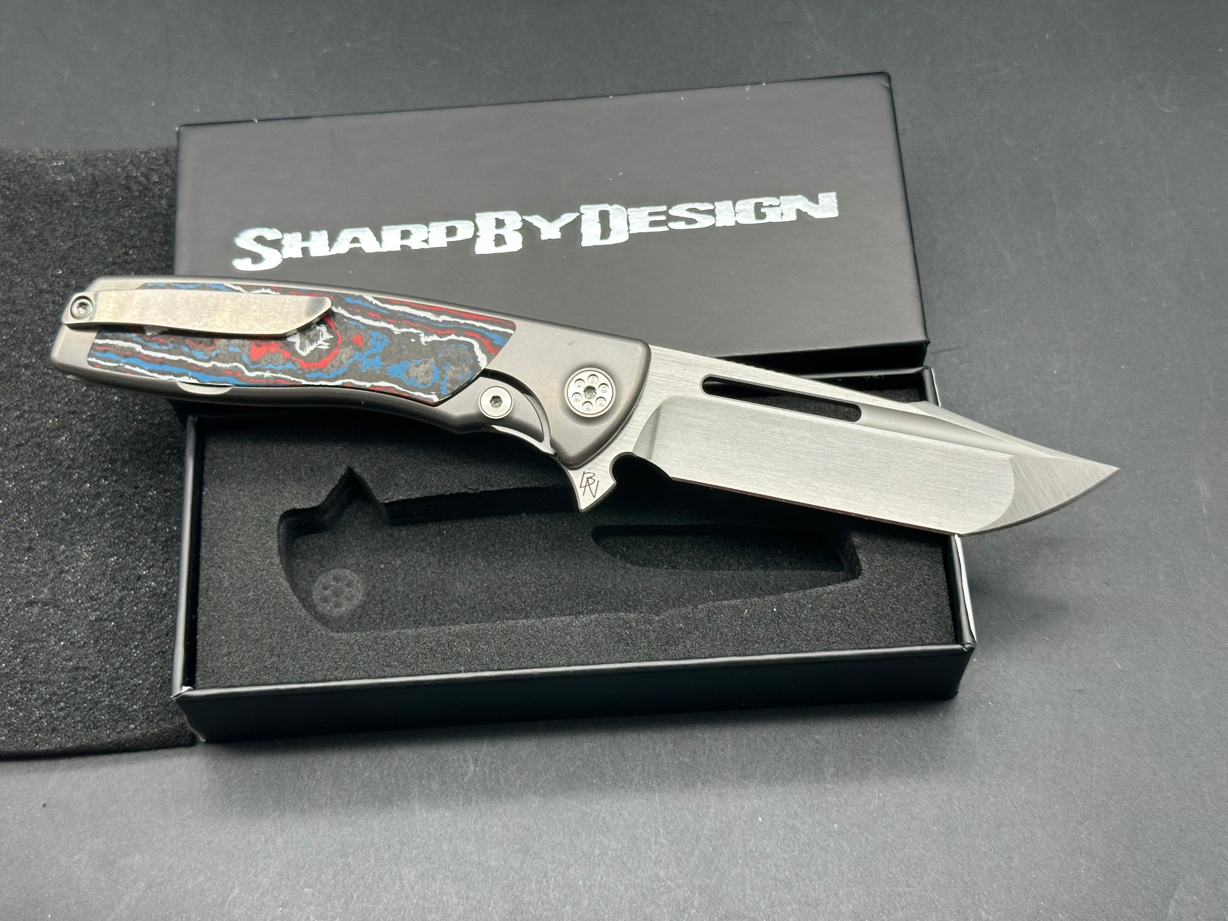Sharp By Design Mini Evo Flipper Knife Nebula (3.25" Satin Harpoon)