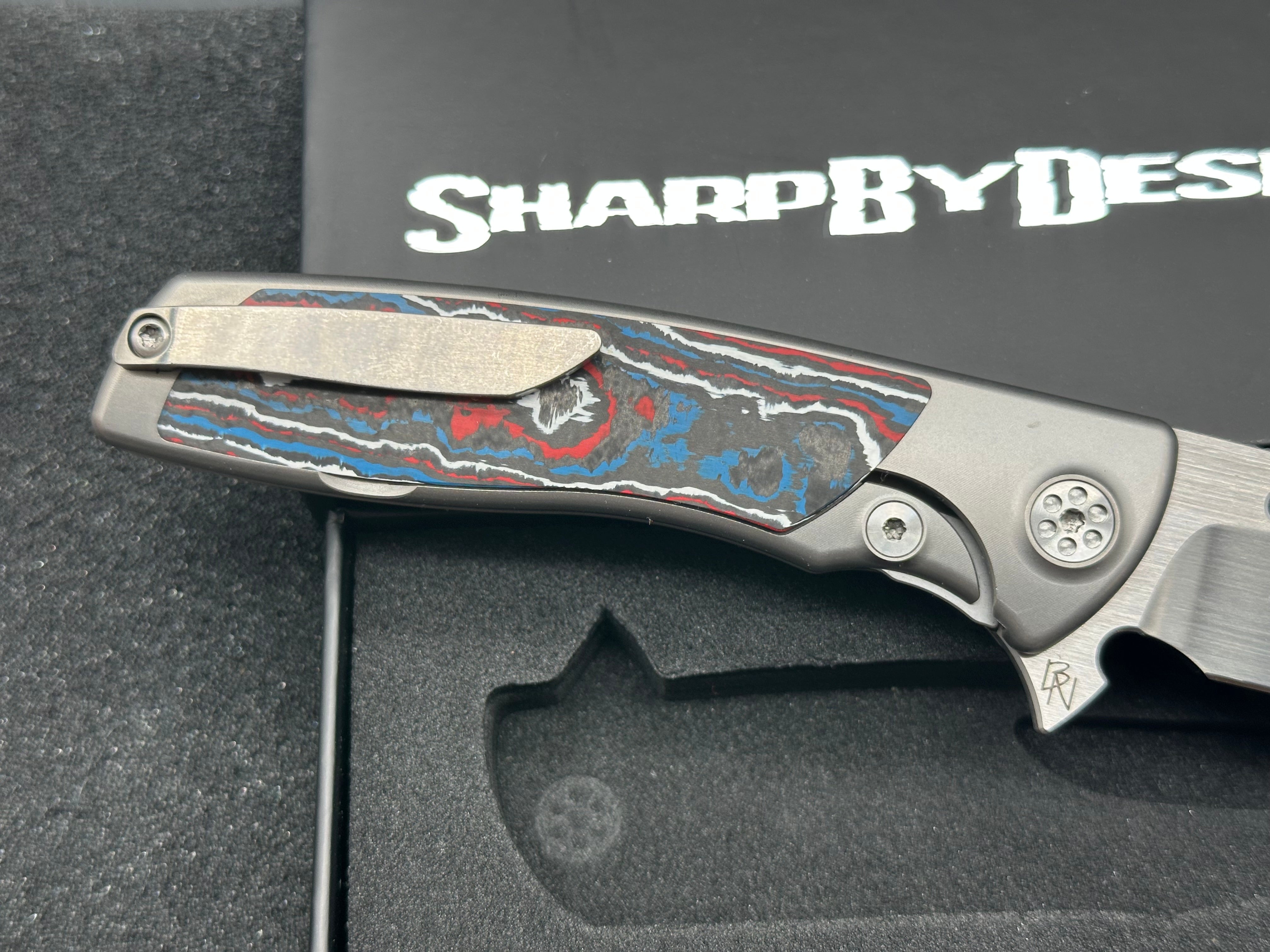 Sharp By Design Mini Evo Flipper Knife Nebula (3.25" Satin Harpoon)
