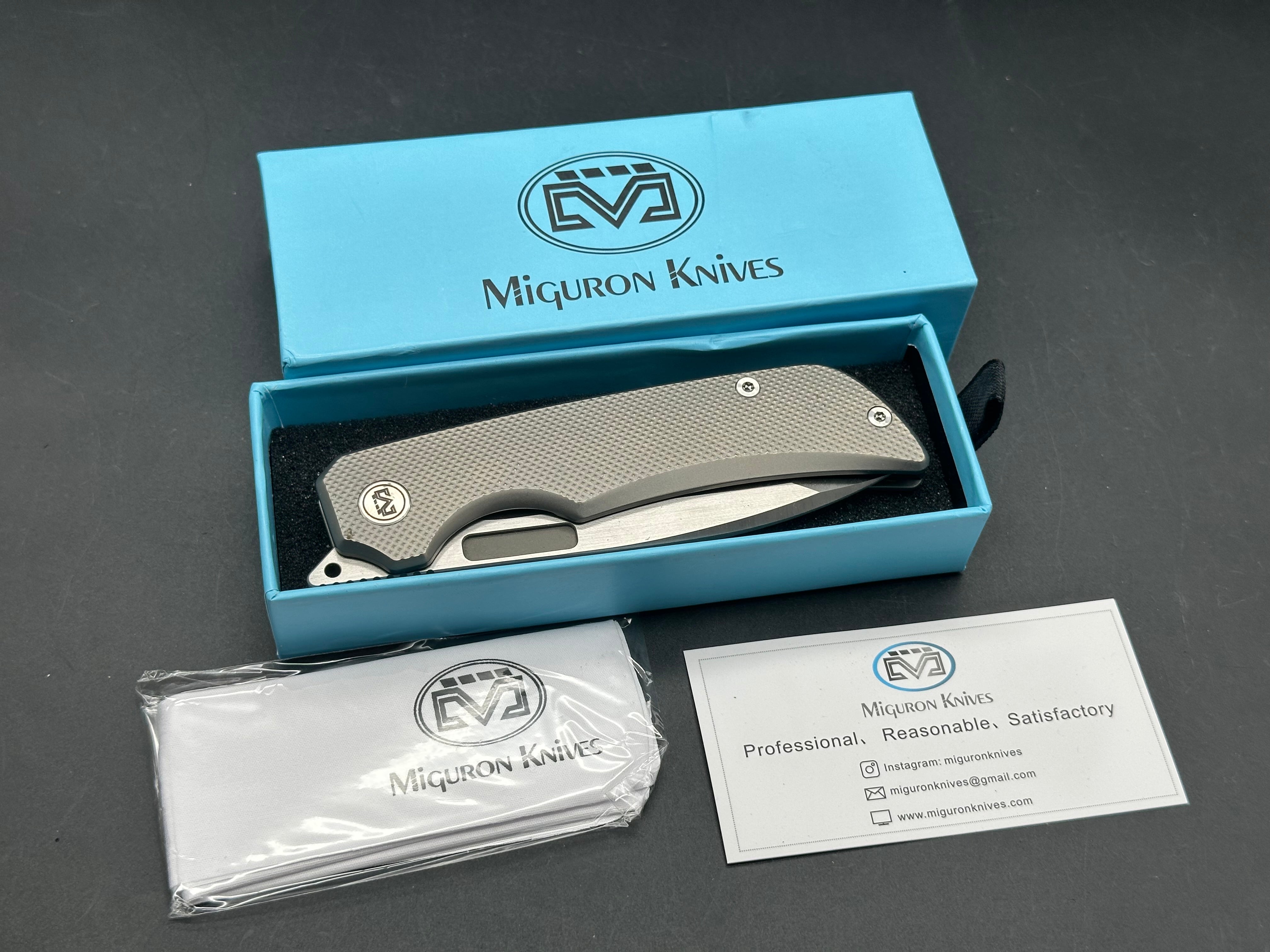 MIGURON KNIVES MERO POCKET KNIFE TITANIUM HANDLE M390 BLADE