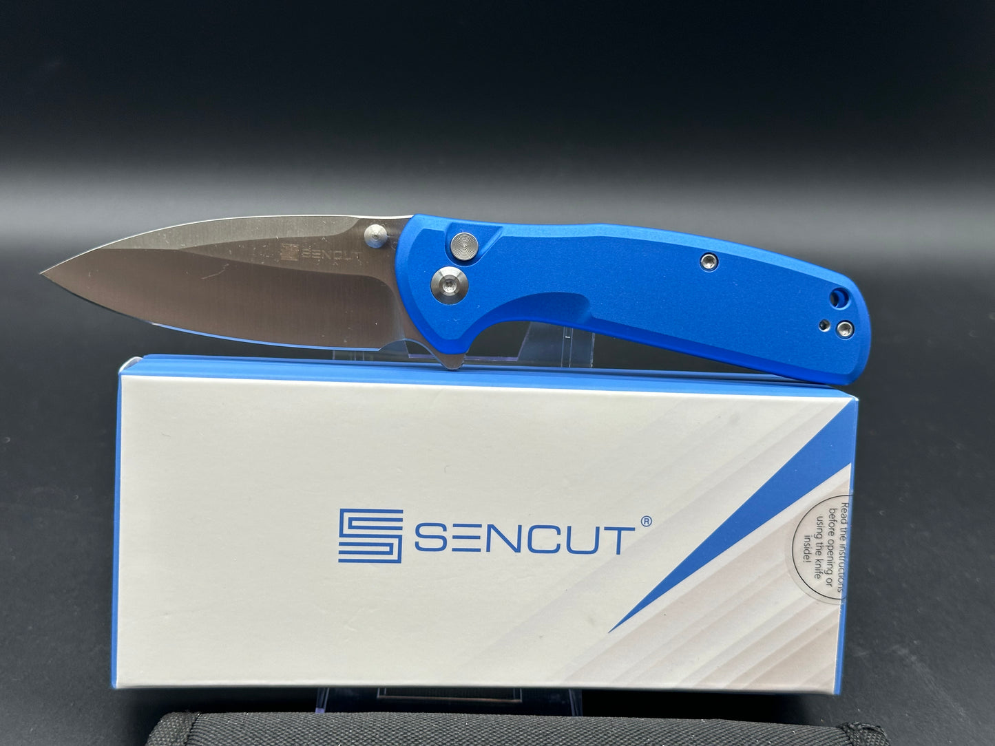 SENCUT ARCBLAST BRIGHT BLUE ALUMINUM HANDLE 9CR18MOV DROP POINT