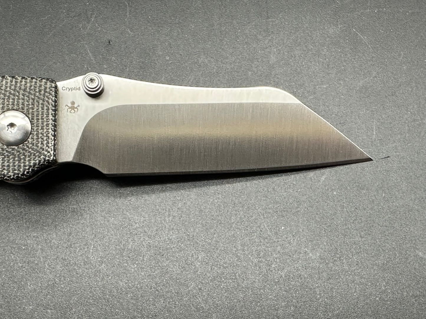 KIZER CRYPTID POCKET KNIFE 154CM BLADE BUTTON LOCK MICARTA HANDLE