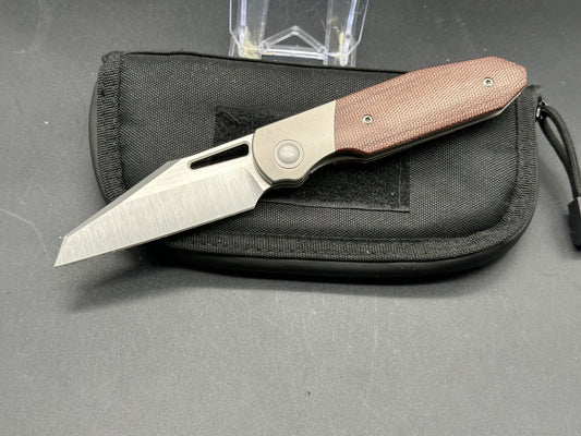 Renegade Provisions G.O.M. Frame Lock Knife Ti/Brown Micarta