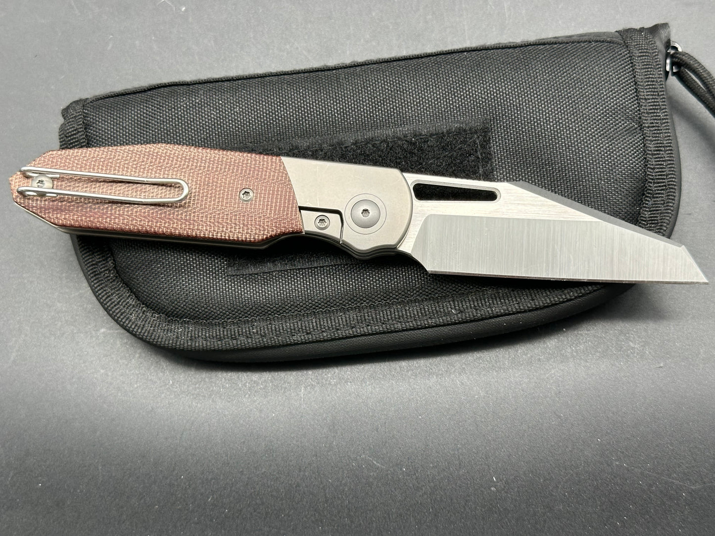 Renegade Provisions G.O.M. Frame Lock Knife Ti/Brown Micarta