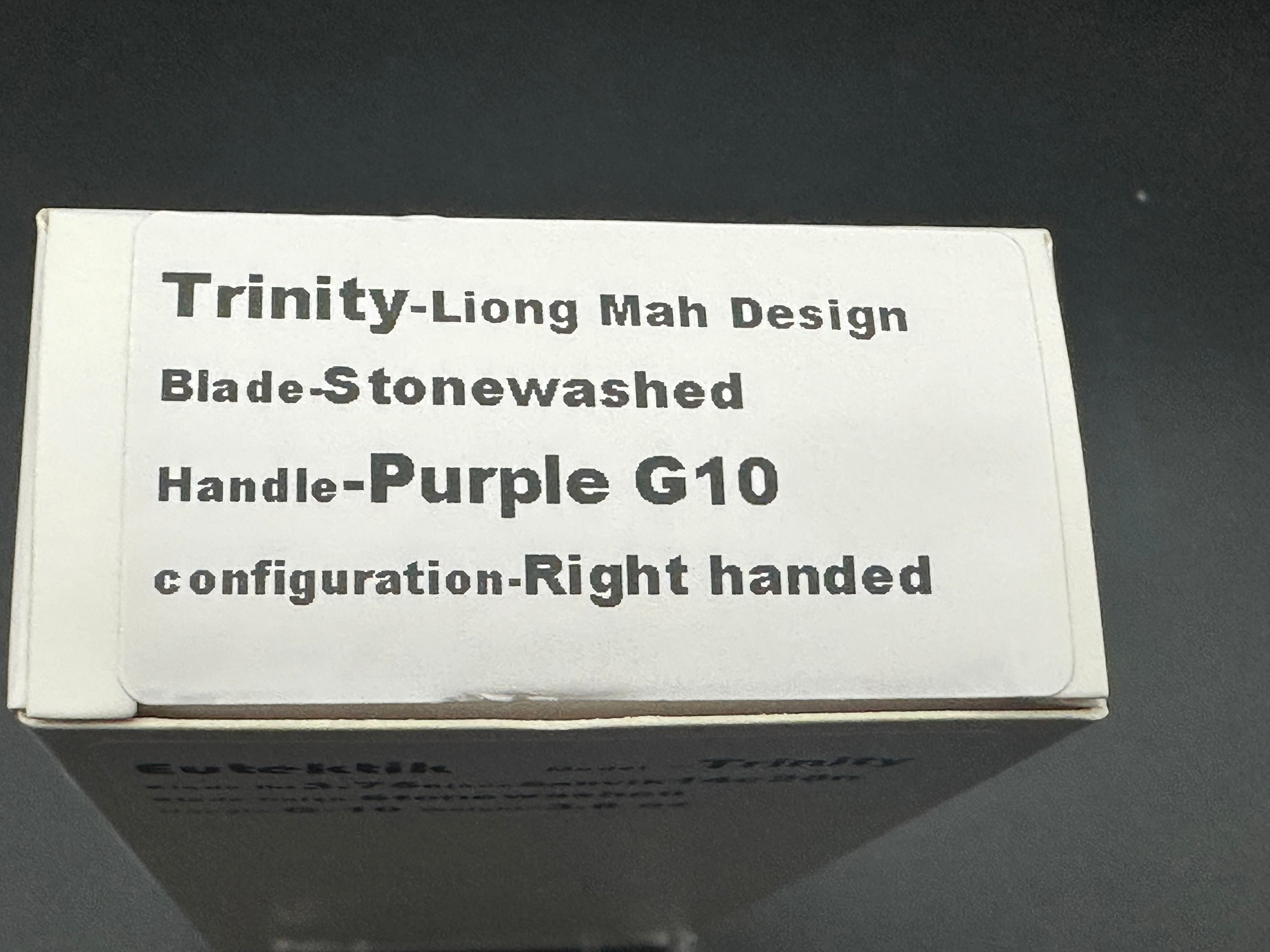 Eutektik Trinity Purple G10 - New in box from Eutektik knives plus LTK Koozie/Patch & Sticker w/each knife