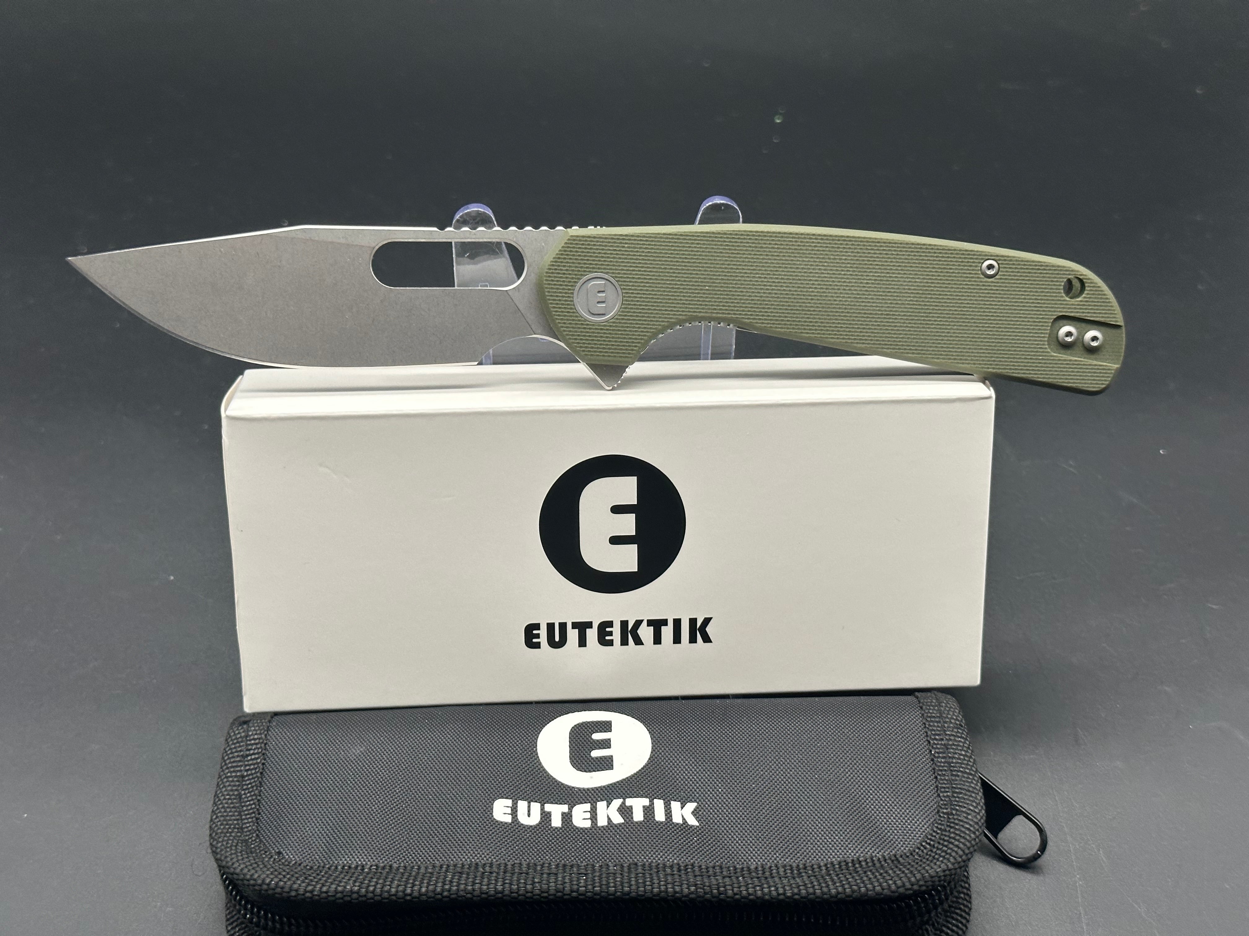 Eutektik Trinity OD Green G10 - New in box from Eutektik knives plus LTK Koozie/Patch & Sticker w/each knife