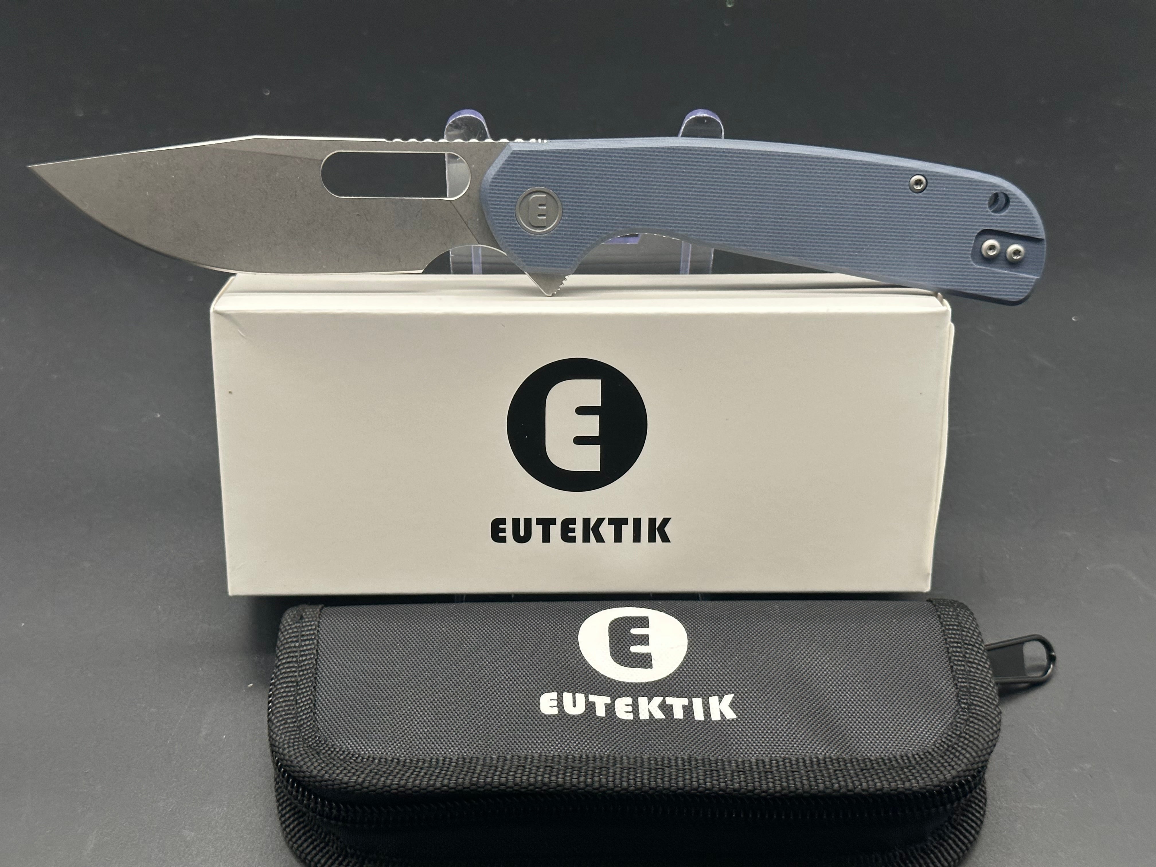 Eutektik Trinity Grey G10 (New in box from Eutektik knives) plus LTK Koozie/Patch & Sticker w/each knife