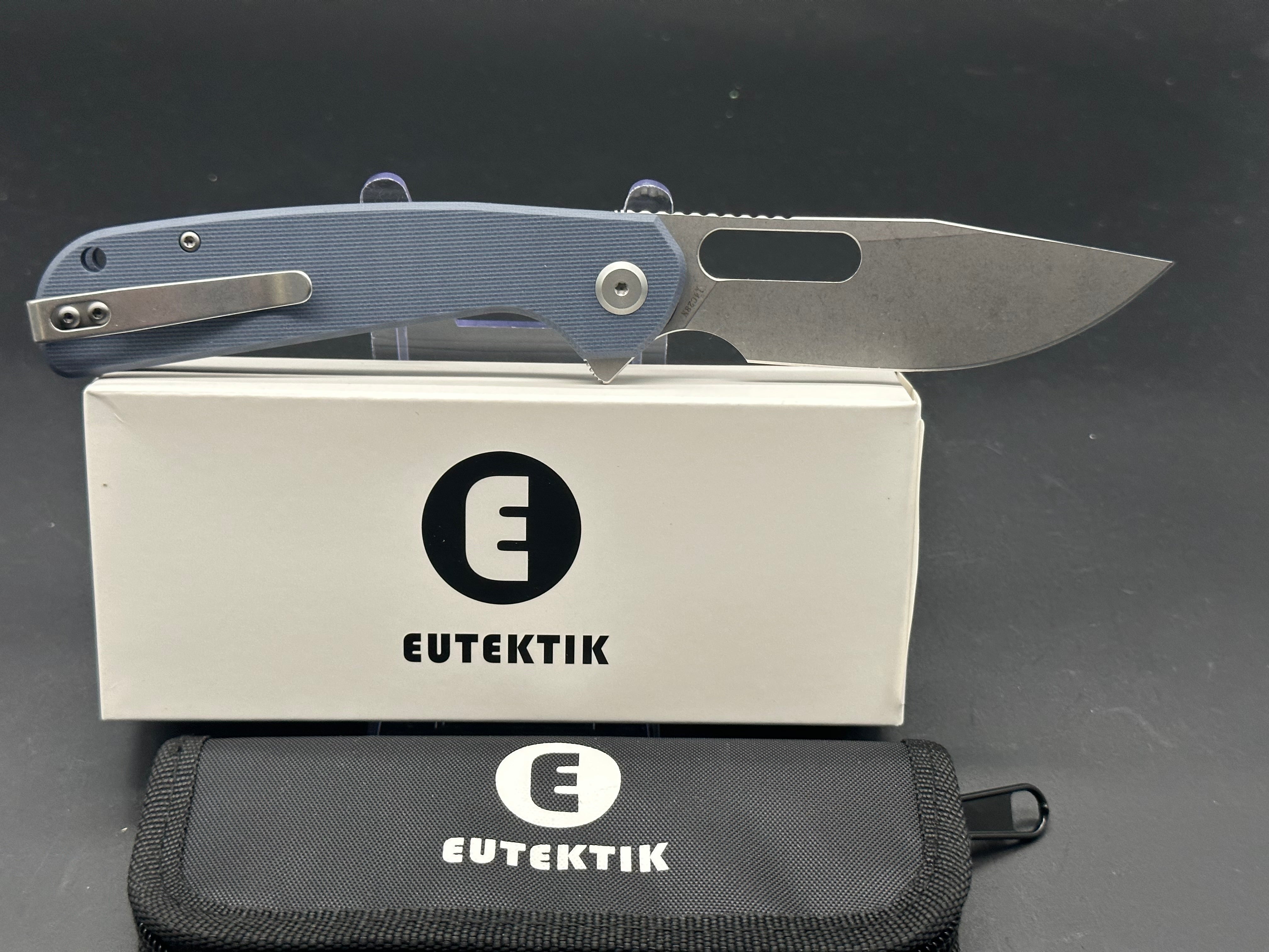 Eutektik Trinity Grey G10 (New in box from Eutektik knives) plus LTK Koozie/Patch & Sticker w/each knife