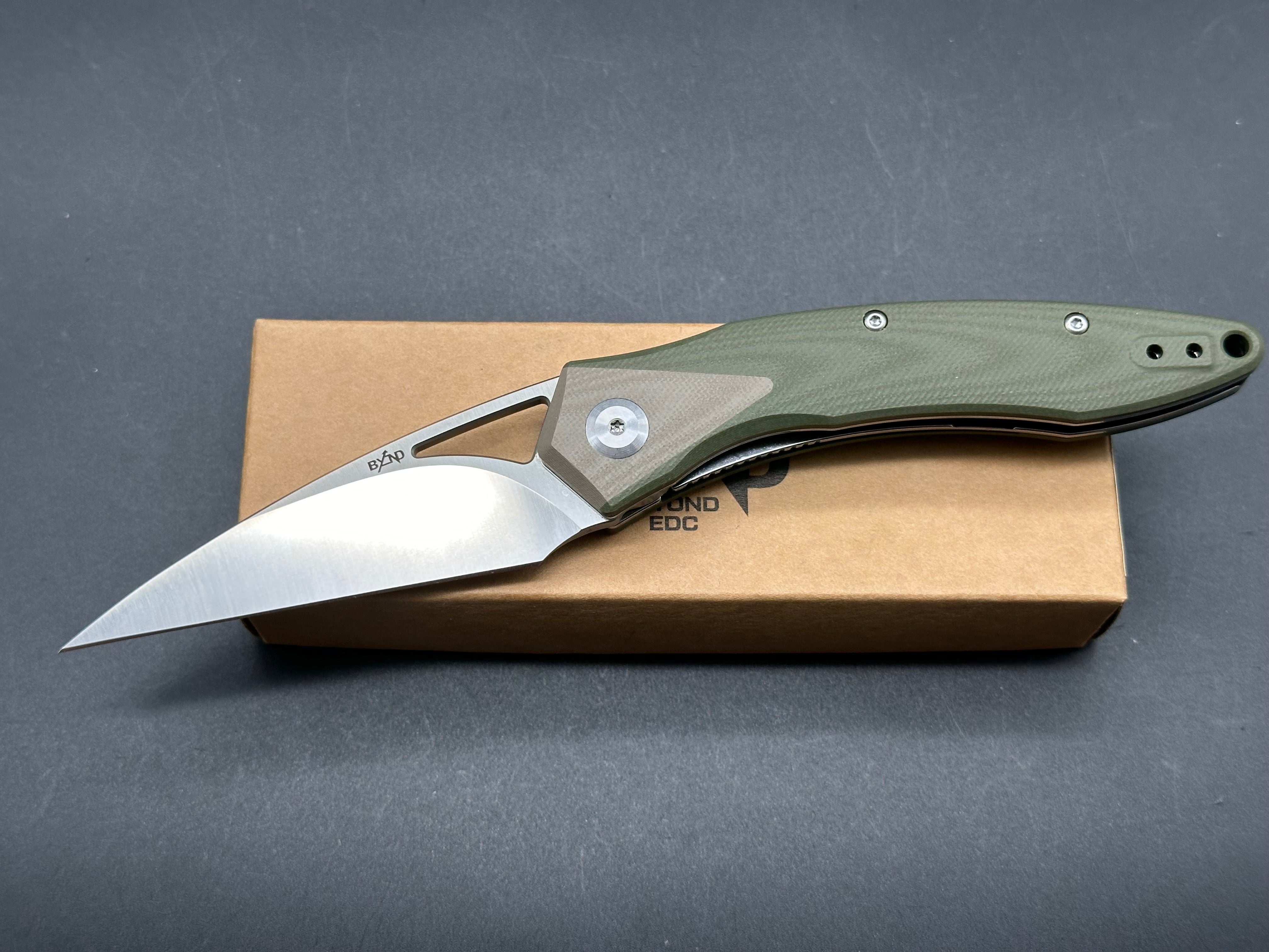 BEYOND EDC GEO GREEN G10 HANDLE VG-10 WHARNCLIFFE PLAIN EDGE