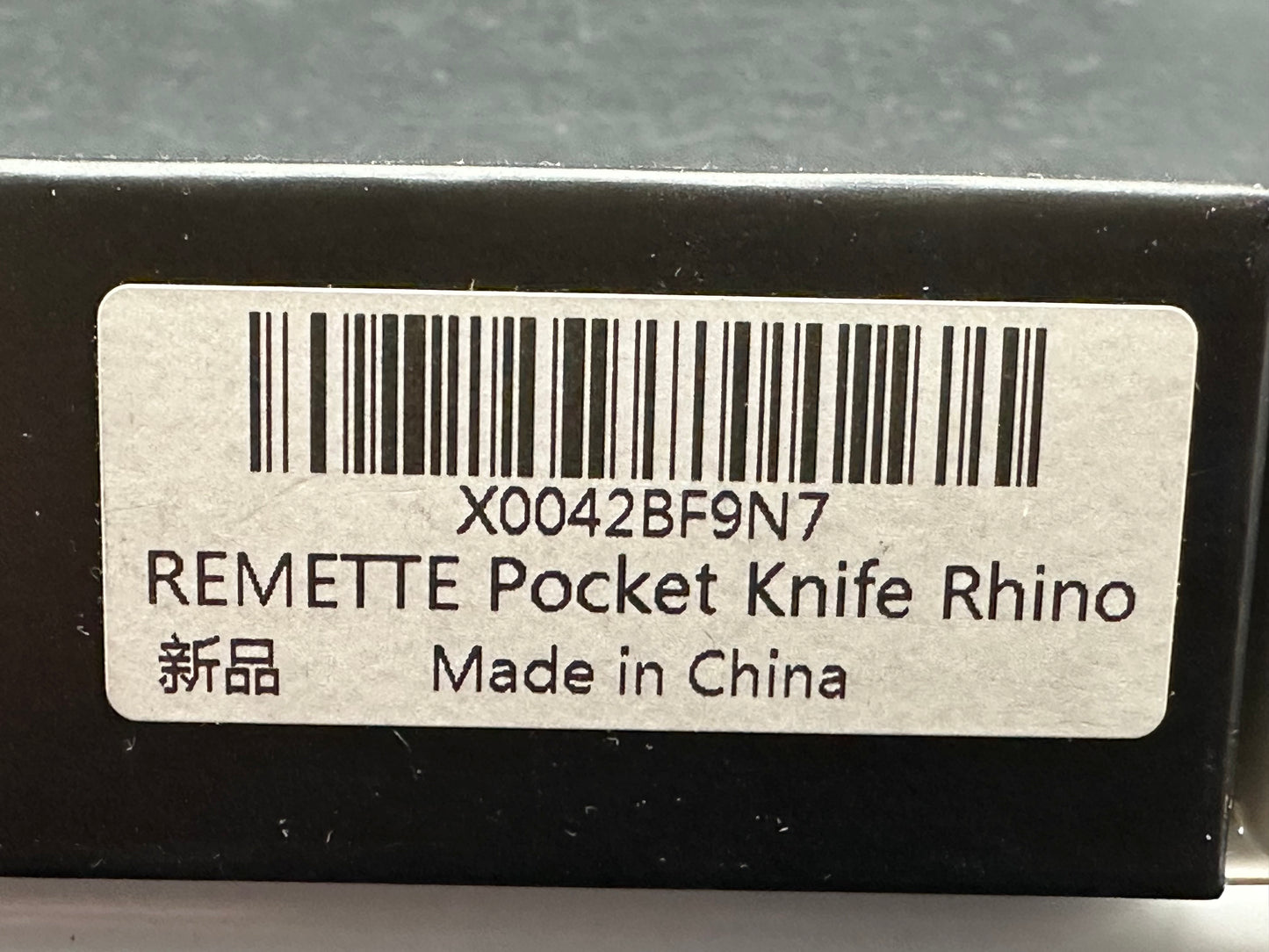 REMETTE EDC Pocket Knife Rhino, 3" D2 Steel black G10 Handle