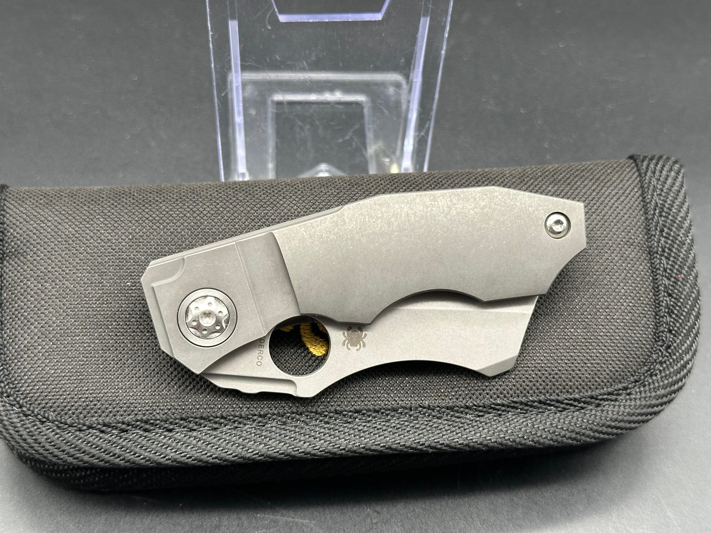 Spyderco Stovepipe Frame Lock Knife Titanium (2.8" Stonewash)