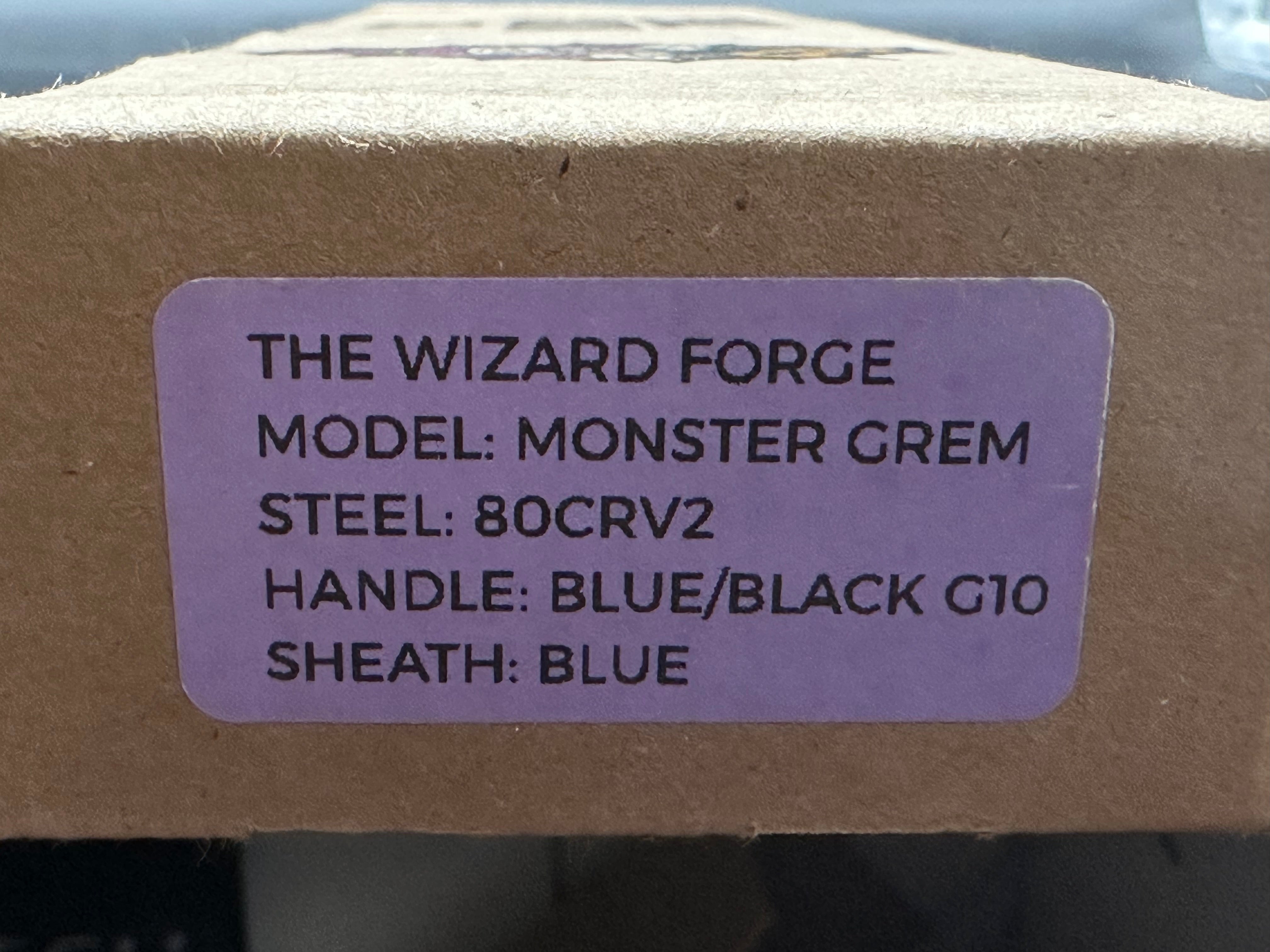 Wizard Forge - Blue Monster Gremlin fixed blade