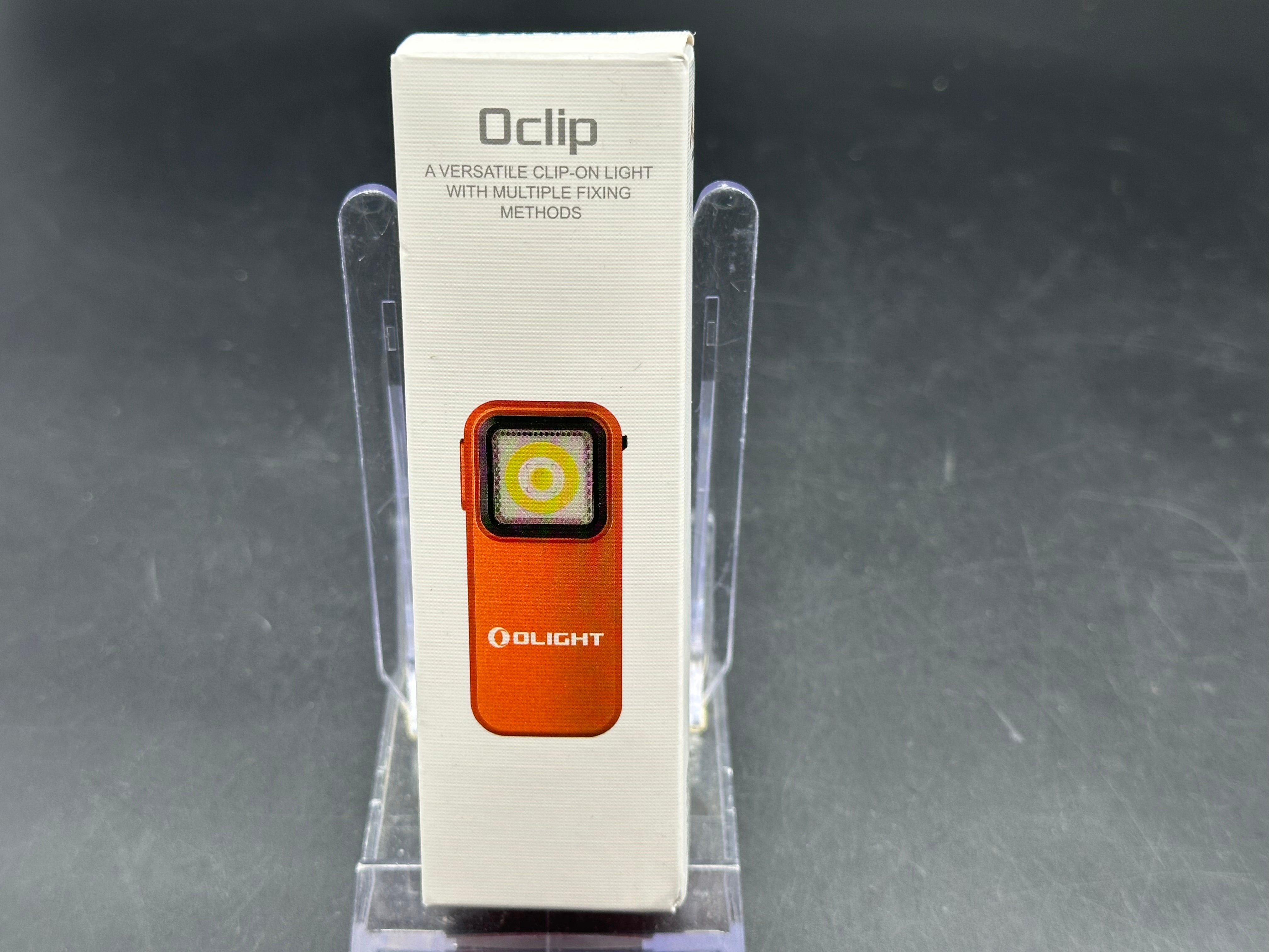 Olight Oclip orange very lightly used in original packaging