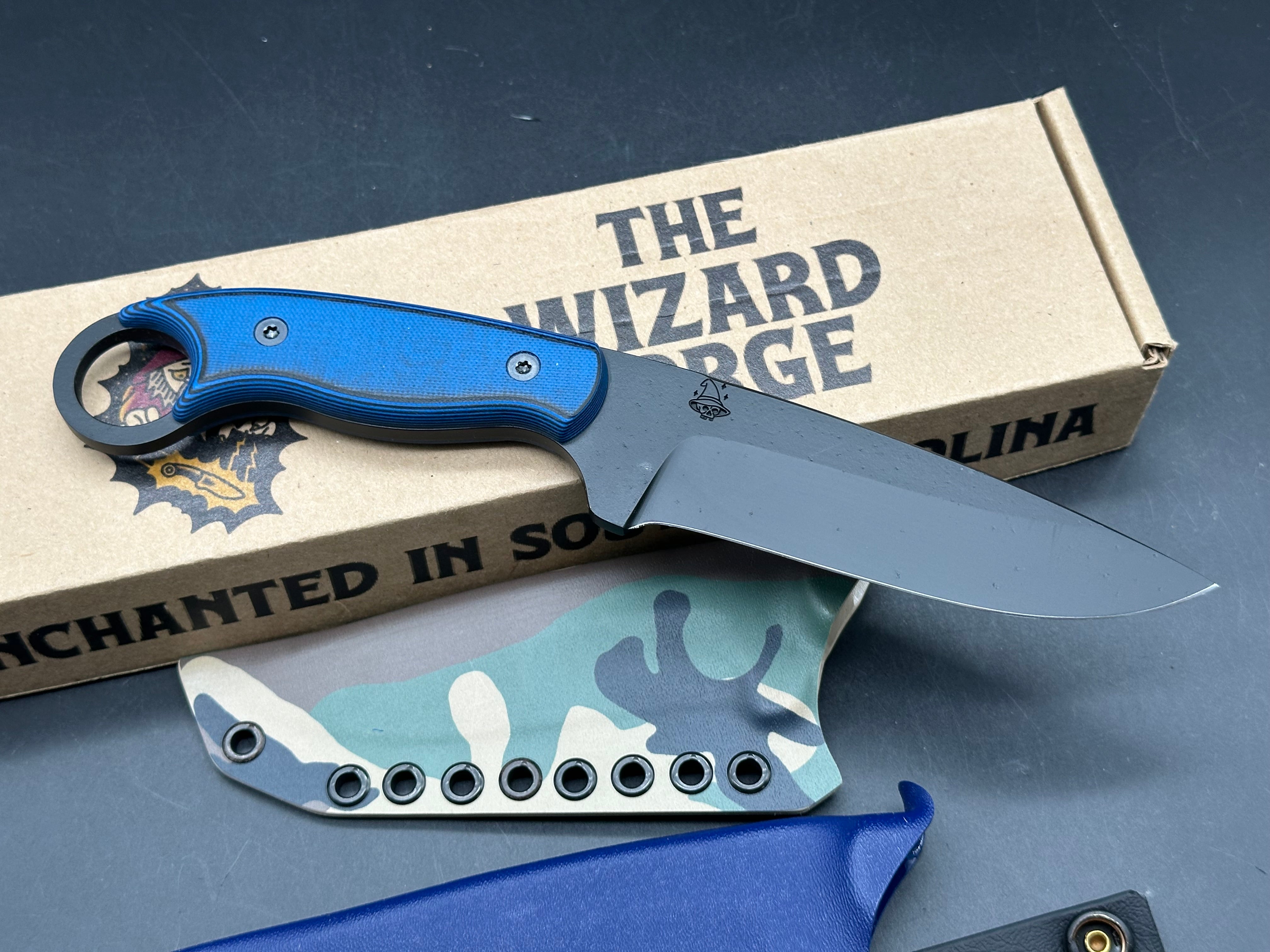 Wizard Forge - Blue Monster Gremlin fixed blade