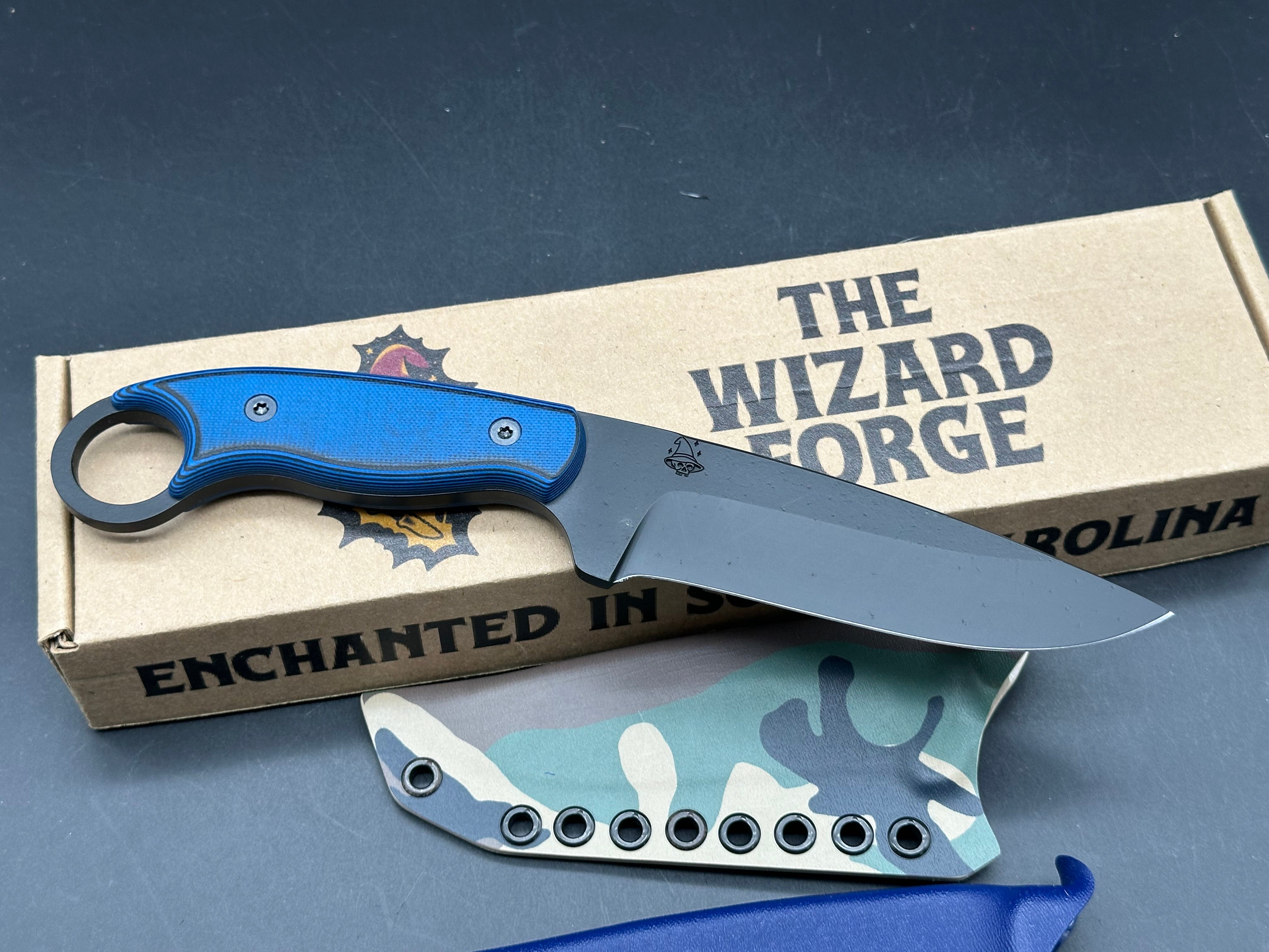 Wizard Forge - Blue Monster Gremlin fixed blade