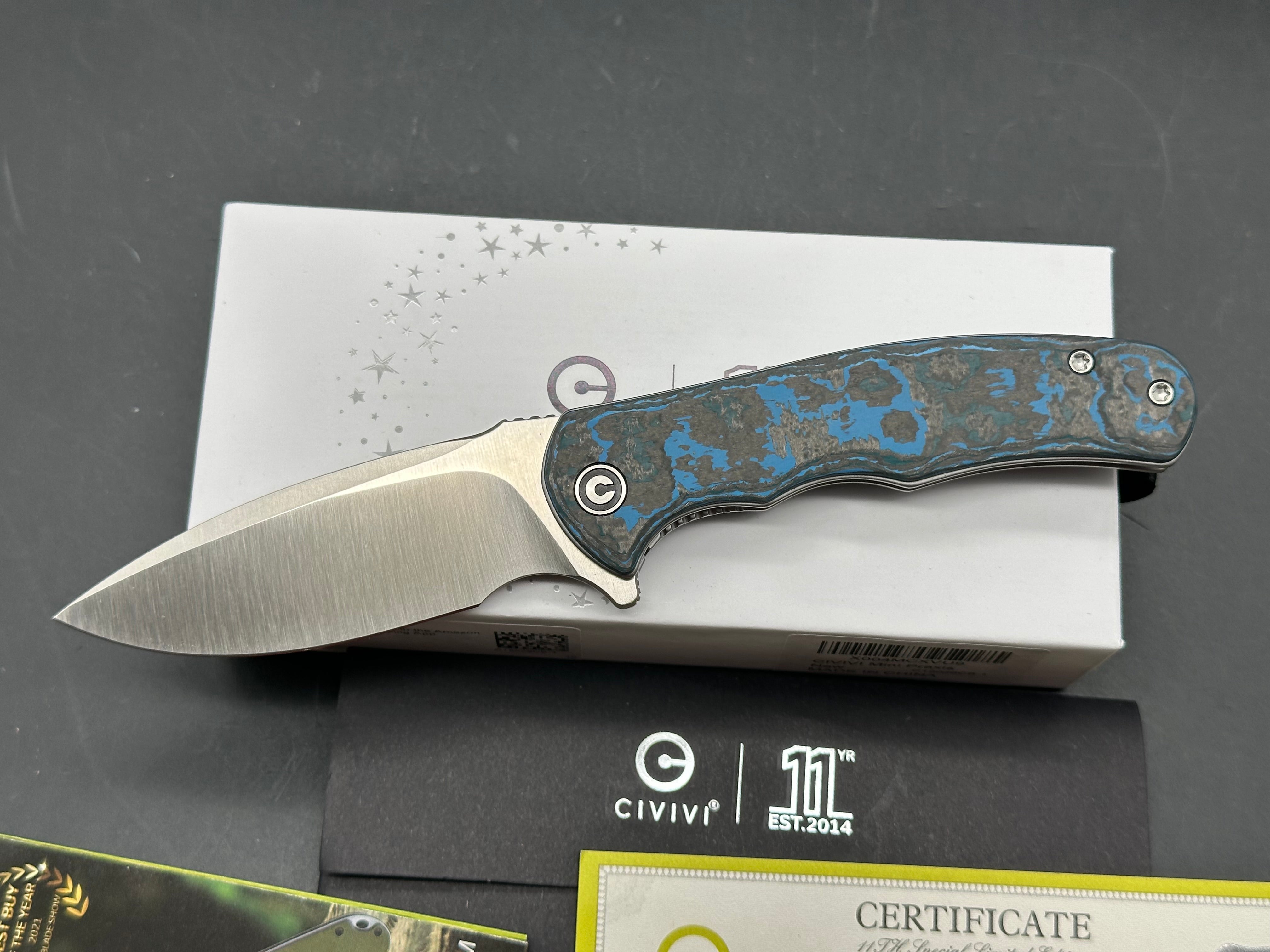 Civivi limited 11th Anniversary Edition S35V and blue fat carbon