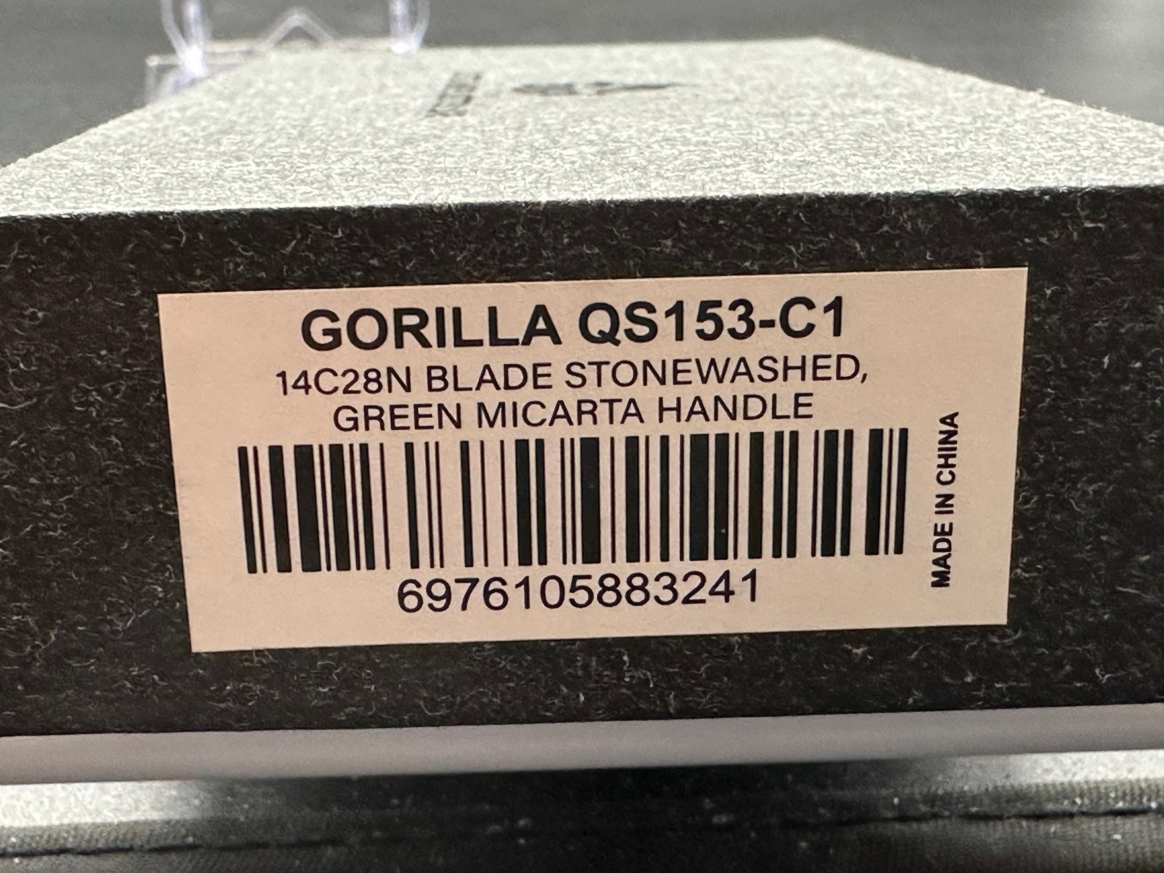 QSP GORILLA LINER LOCK GREEN MICARTA HANDLE 14C28N